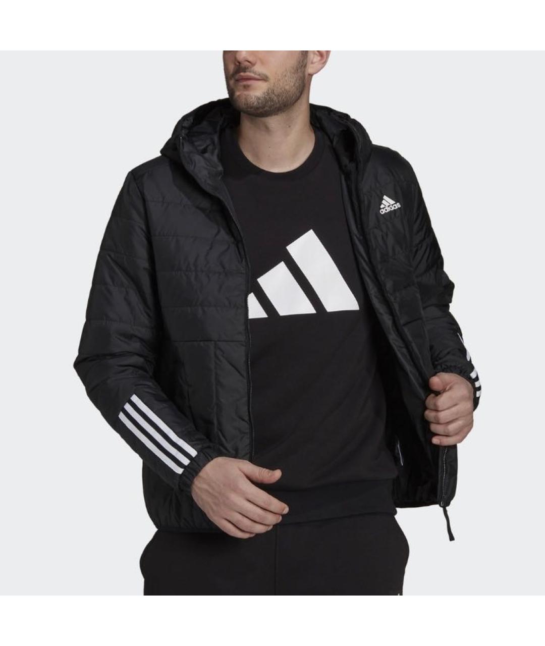 ADIDAS Черная полиэстеровая куртка, фото 2