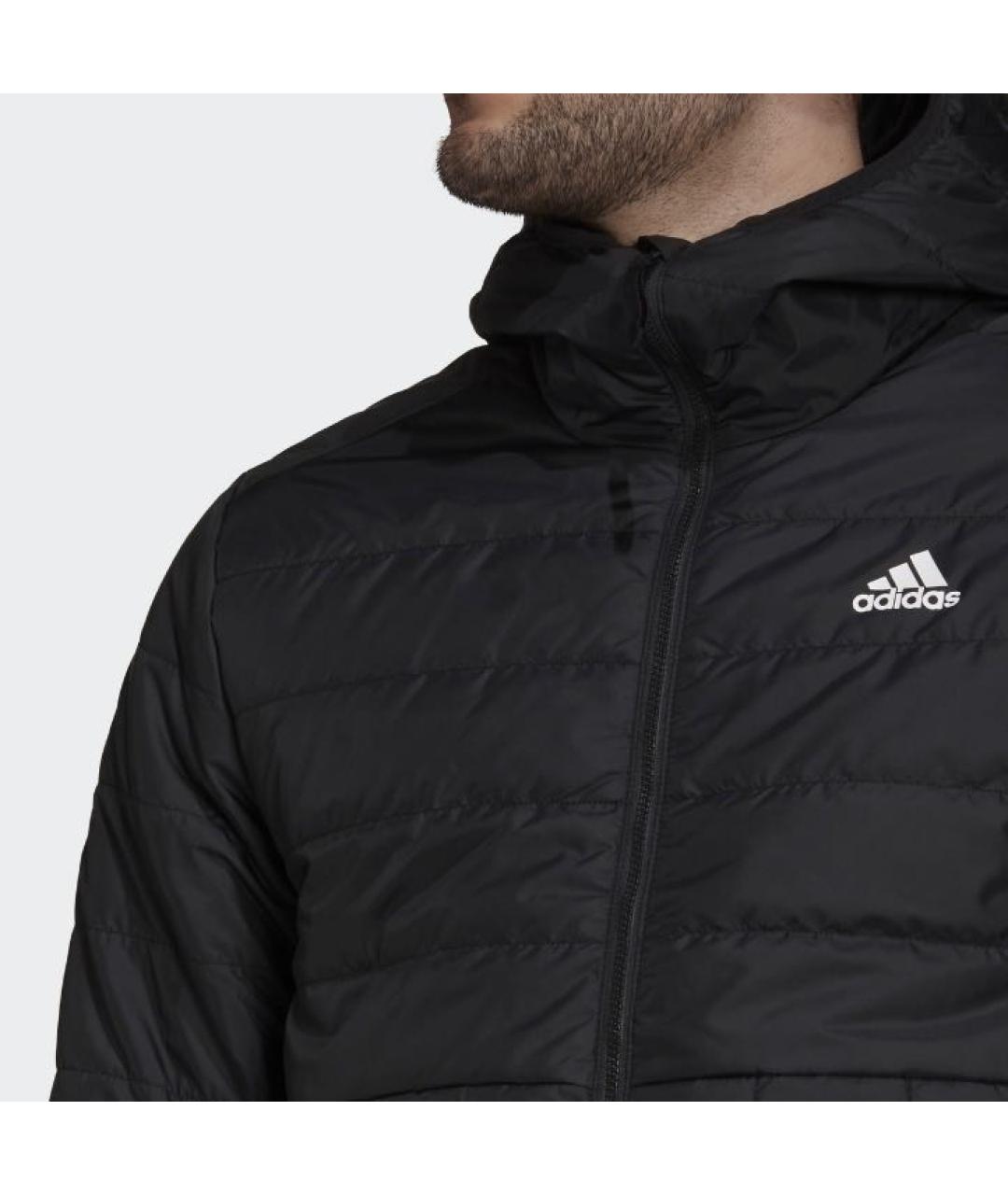 ADIDAS Черная полиэстеровая куртка, фото 7