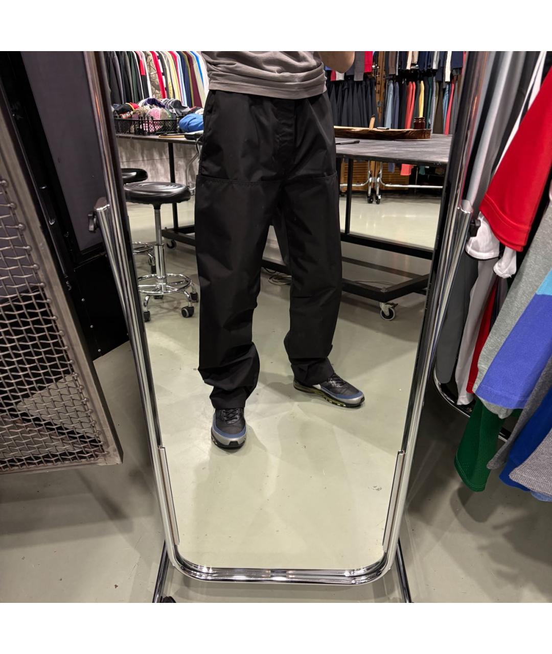 YEEZY Черные синтетические повседневные брюки, фото 4
