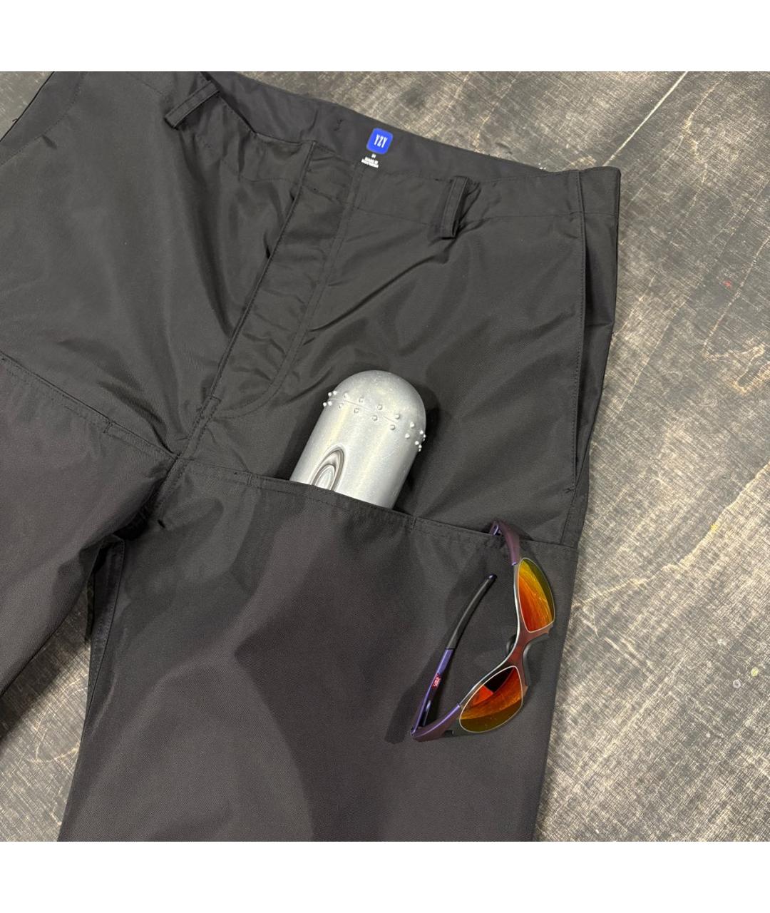 YEEZY Черные синтетические повседневные брюки, фото 7