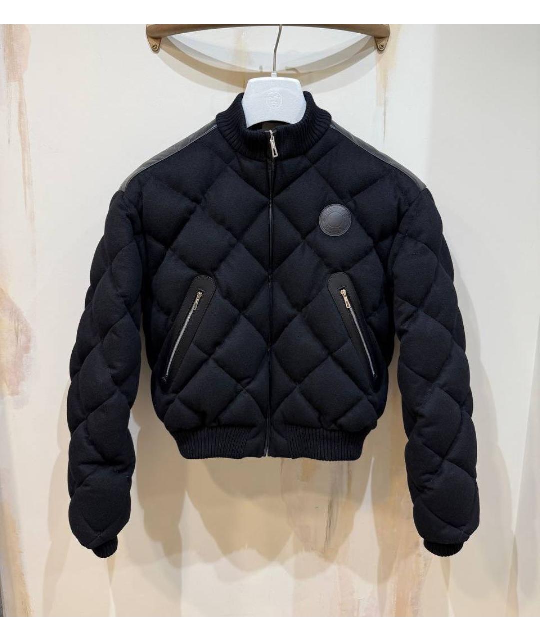 HERMES Черная кашемировая куртка, фото 3