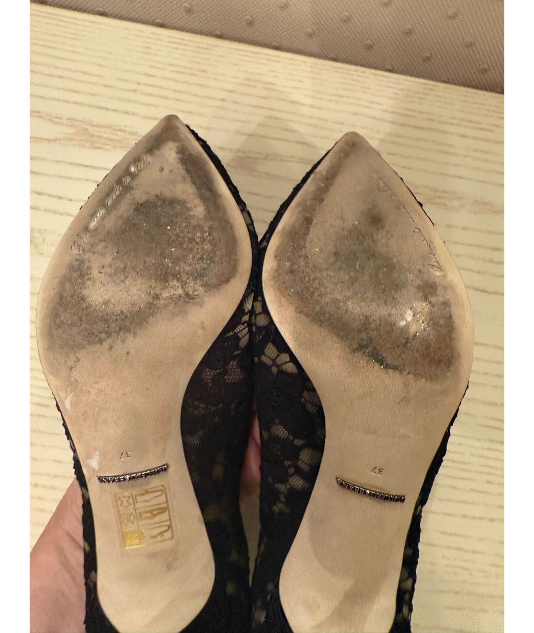 DOLCE&GABBANA Черные текстильные туфли, фото 4