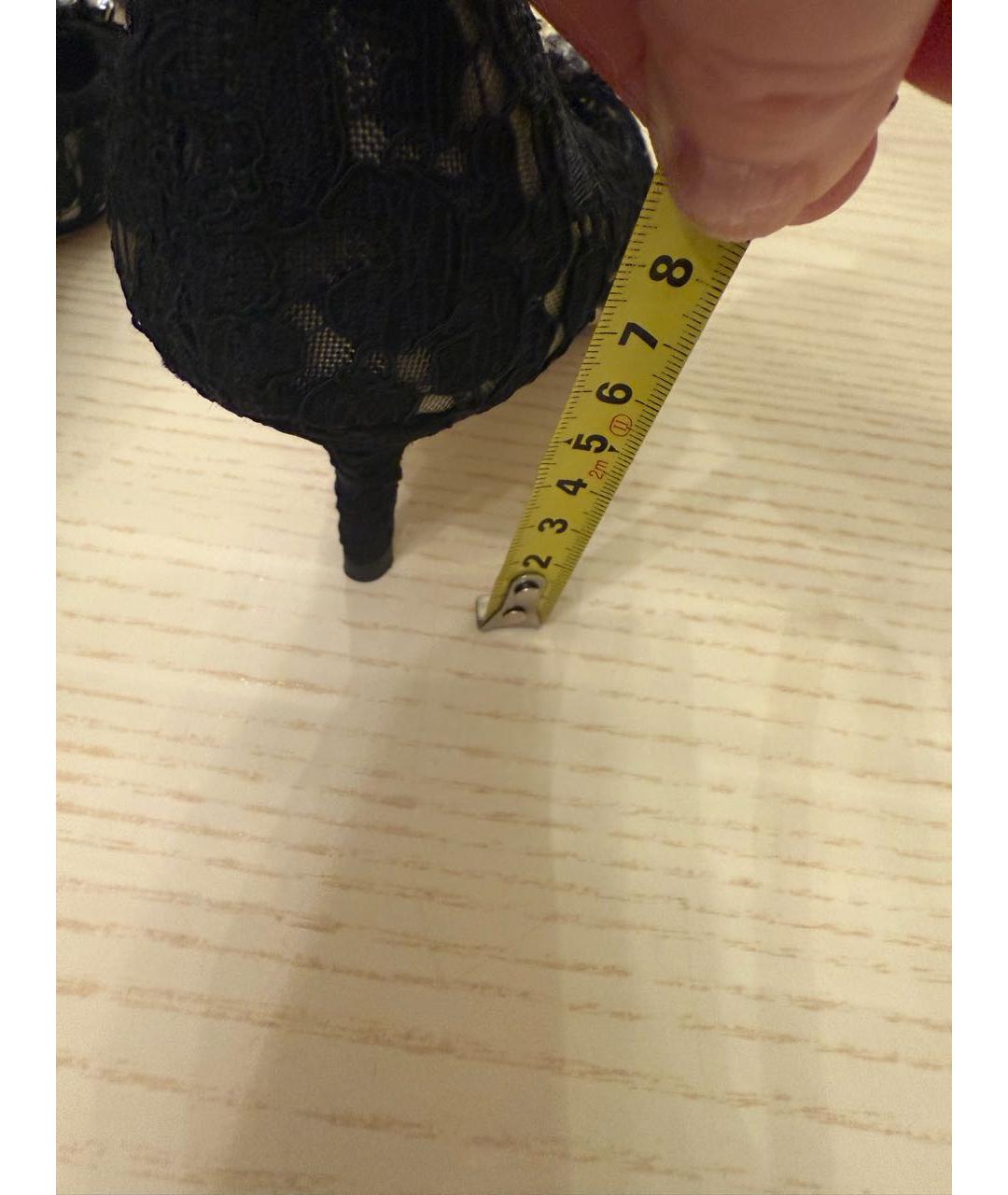 DOLCE&GABBANA Черные текстильные туфли, фото 8