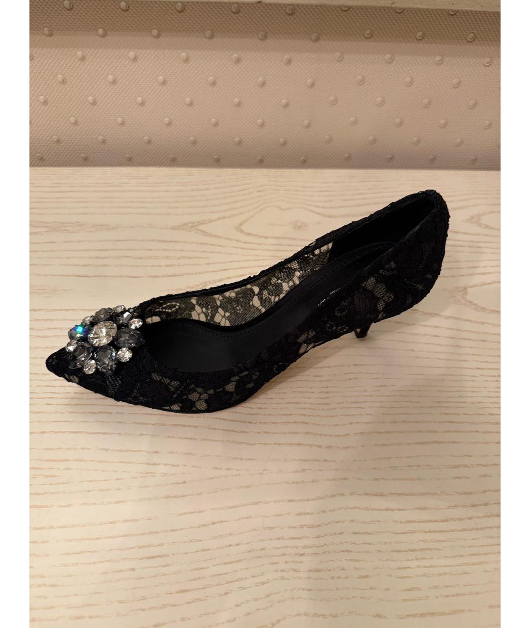 DOLCE&GABBANA Черные текстильные туфли, фото 9