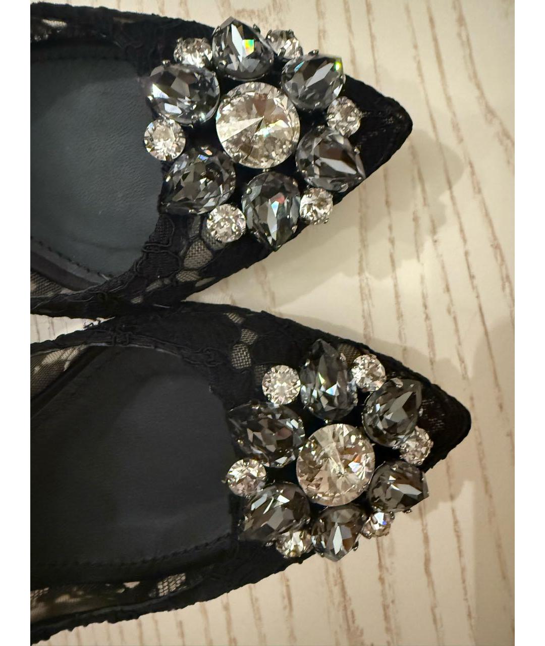 DOLCE&GABBANA Черные текстильные туфли, фото 5