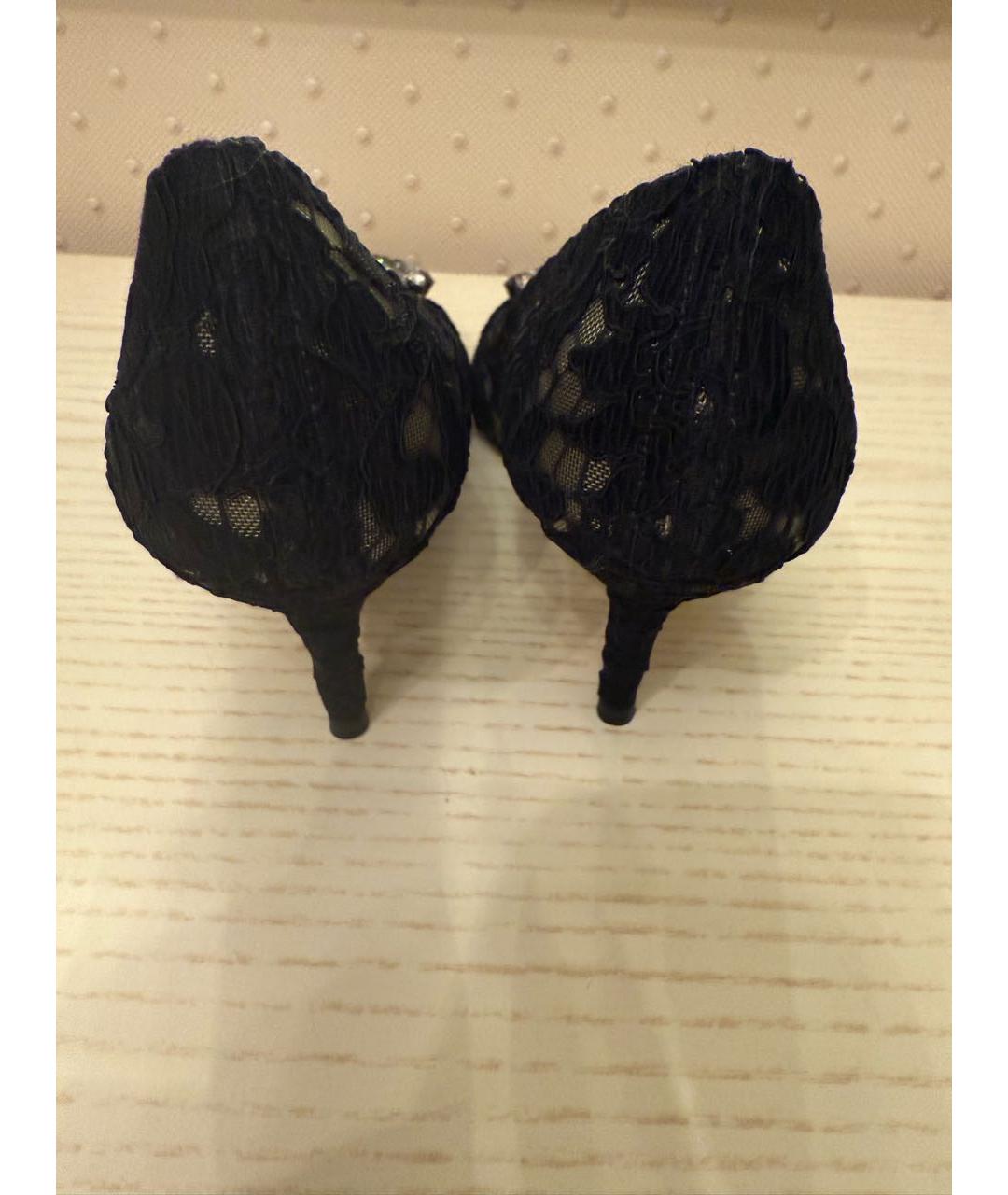 DOLCE&GABBANA Черные текстильные туфли, фото 3