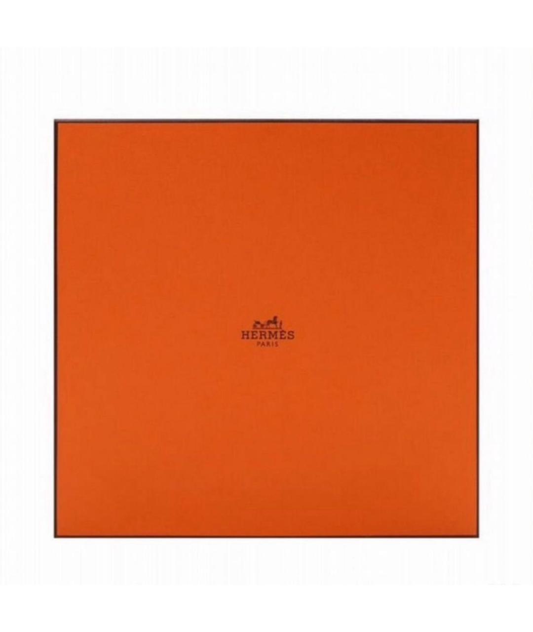 HERMES Бежевый шерстяной шарф, фото 4