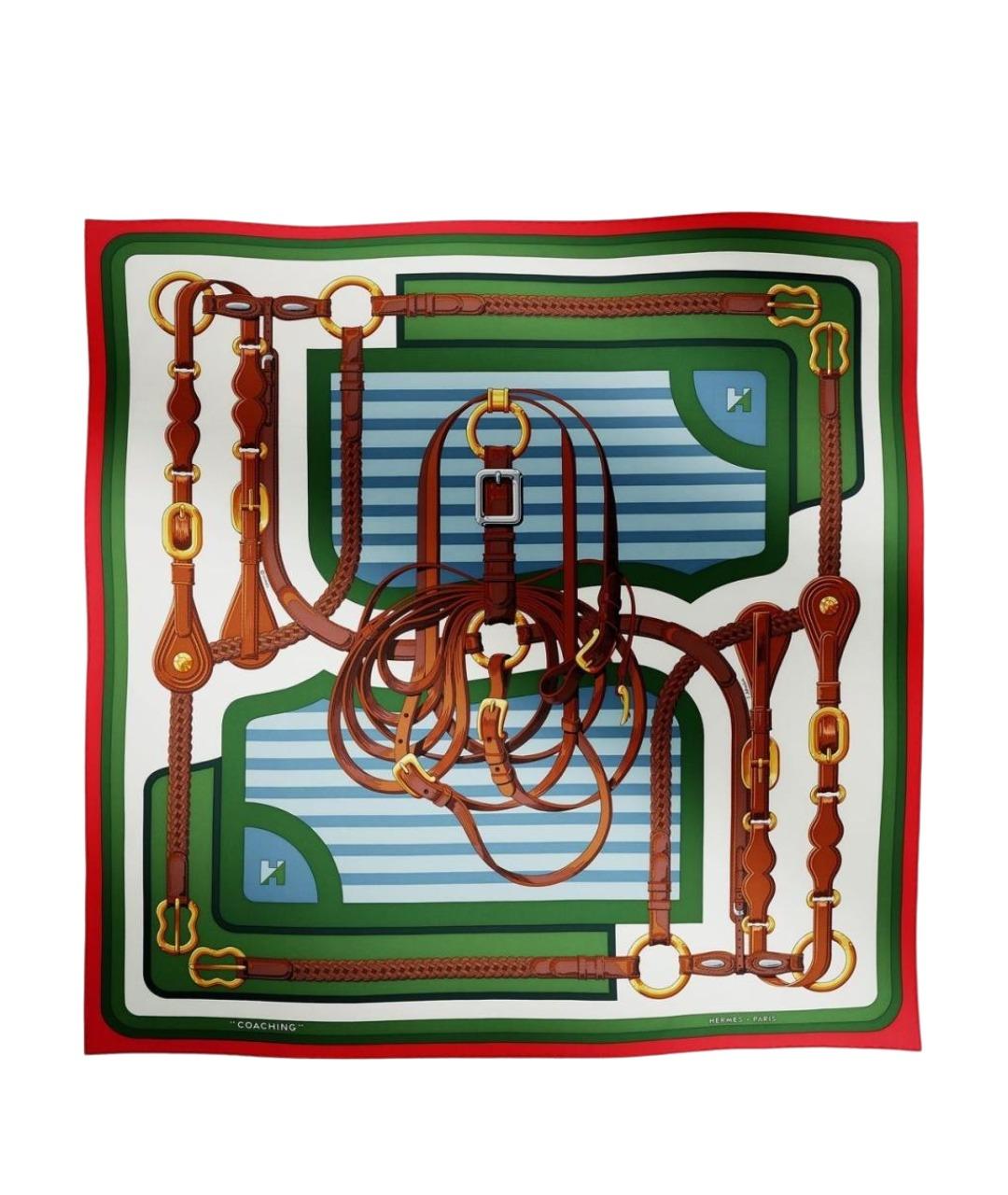 HERMES Мульти шелковый платок, фото 1