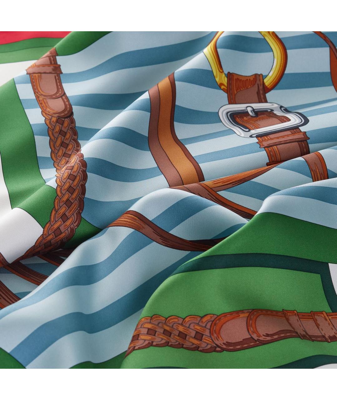 HERMES Мульти шелковый платок, фото 3