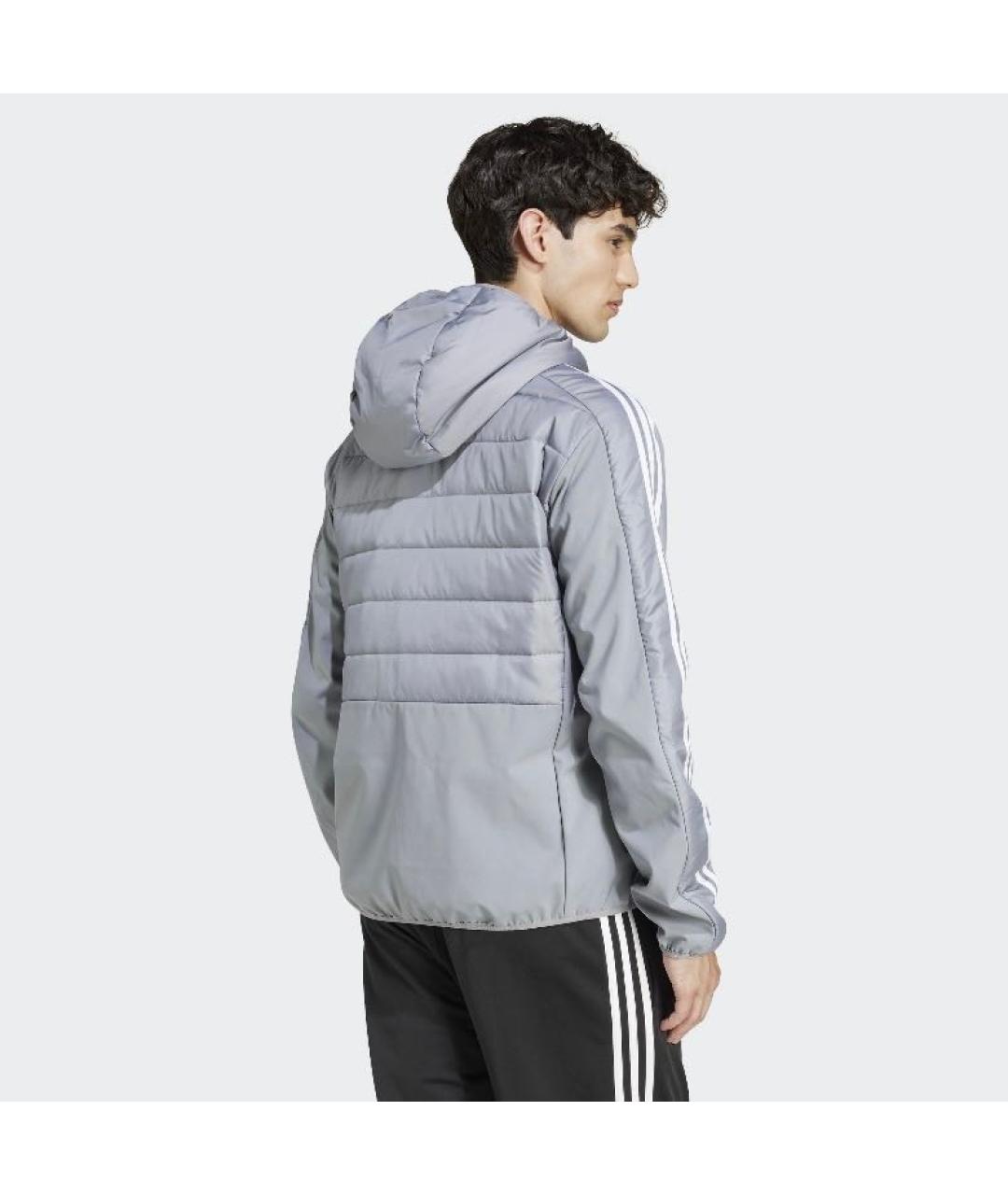 ADIDAS Серая полиэстеровая куртка, фото 3