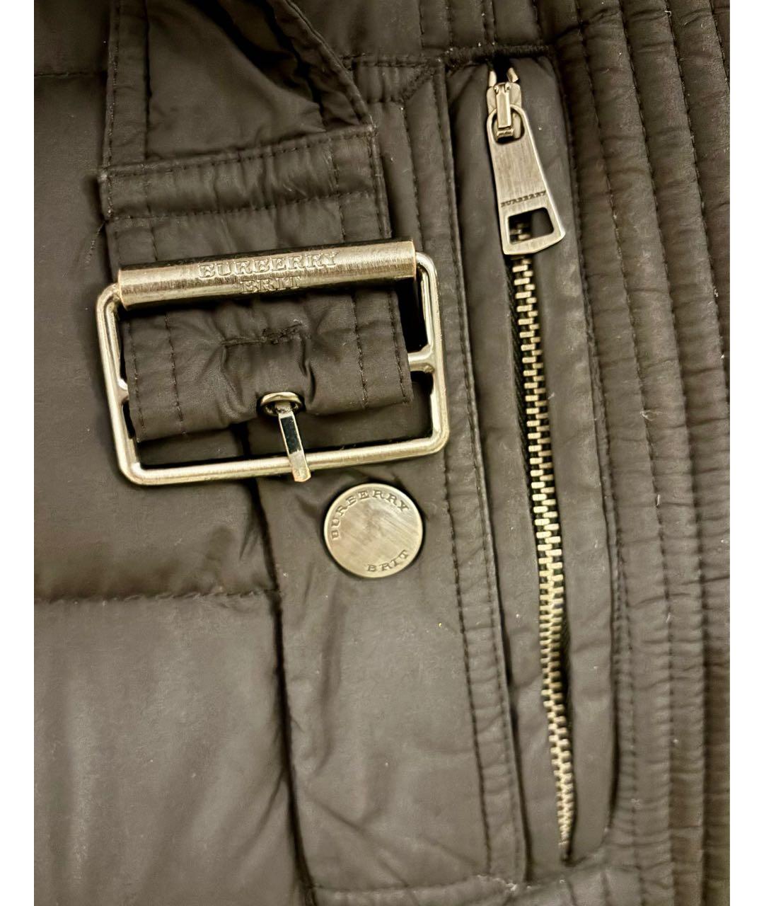 BURBERRY Черный полиэстеровый пуховик, фото 5