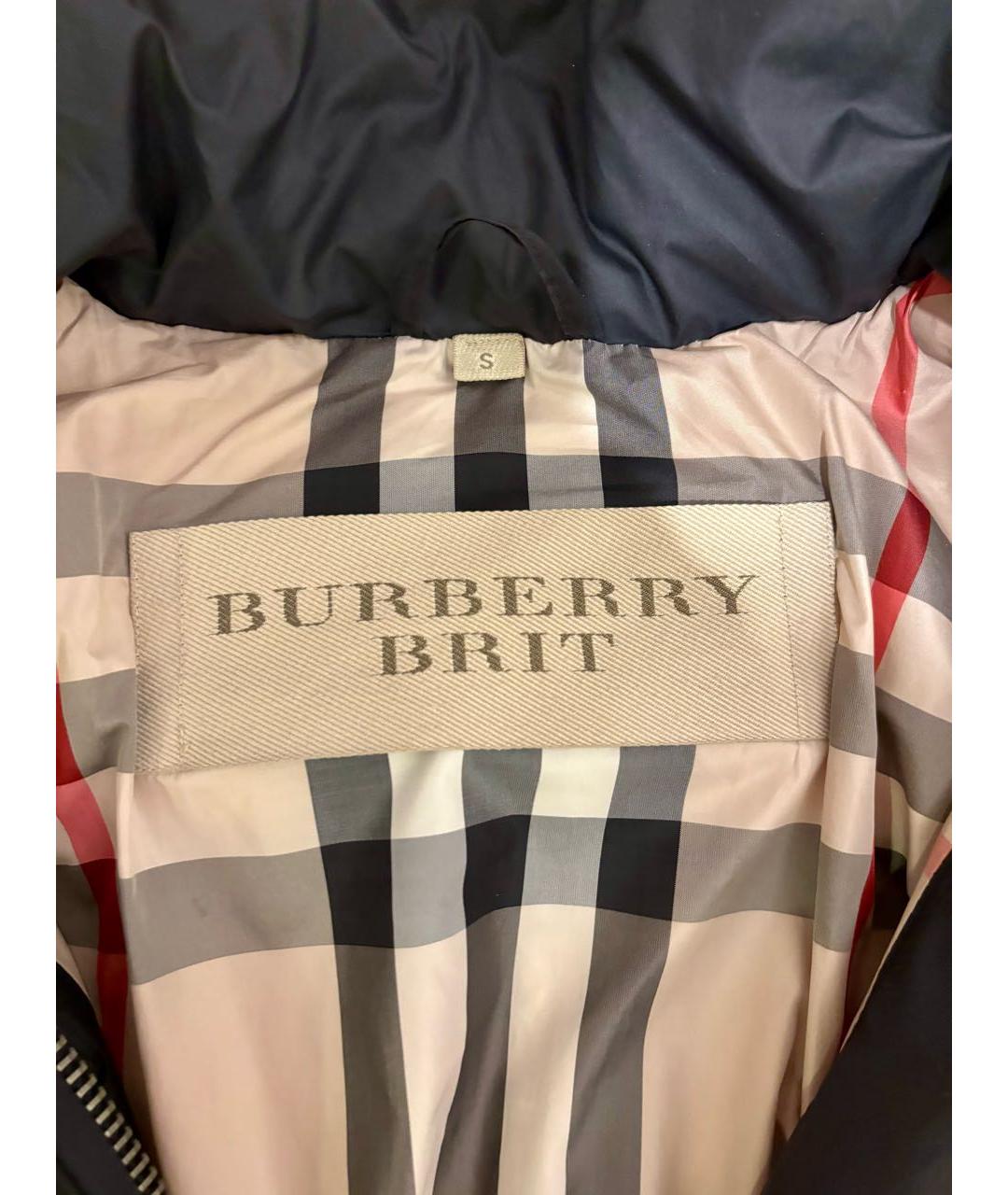 BURBERRY Черный полиэстеровый пуховик, фото 3