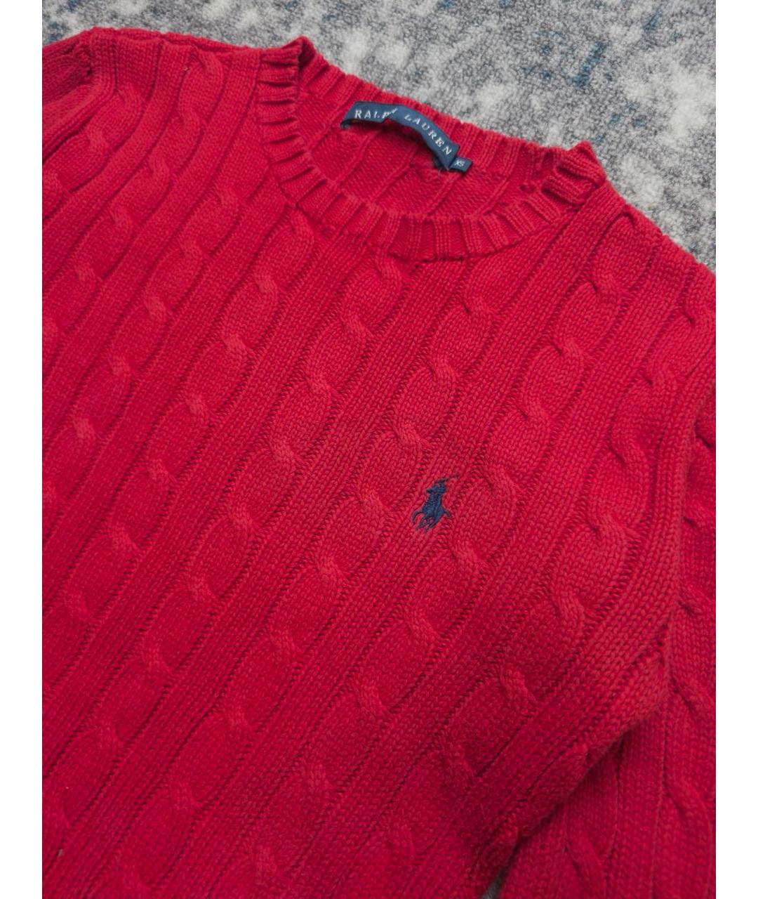 POLO RALPH LAUREN Красный хлопковый джемпер / свитер, фото 2