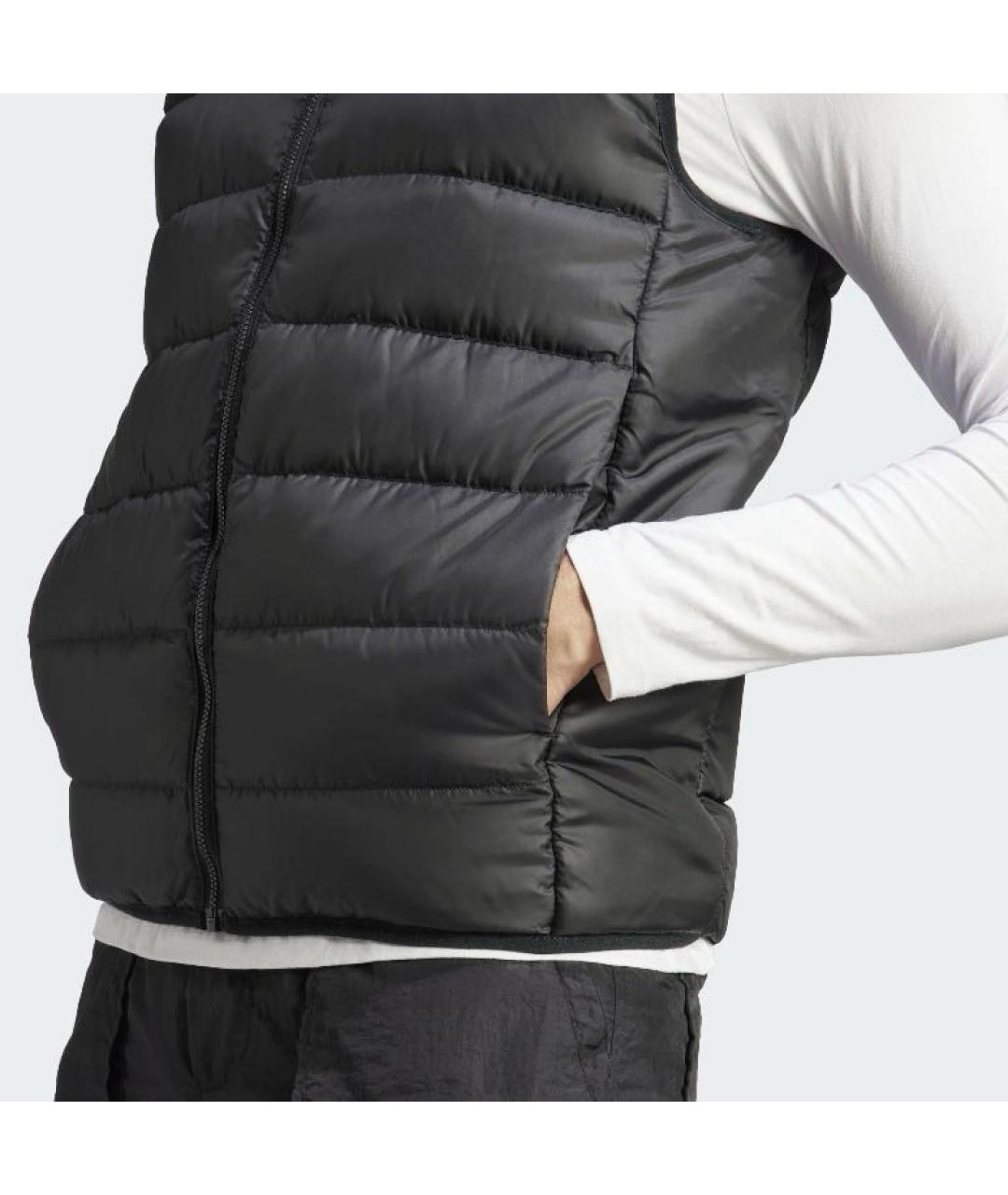 ADIDAS Черный полиэстеровый жилет, фото 5