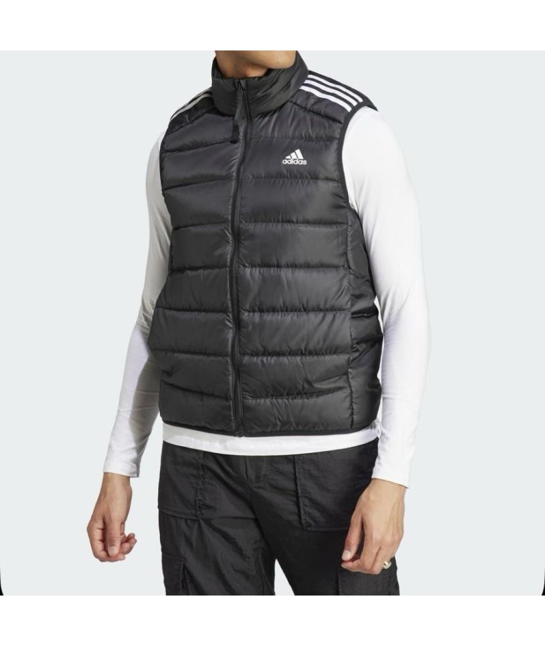 ADIDAS Черный полиэстеровый жилет, фото 2
