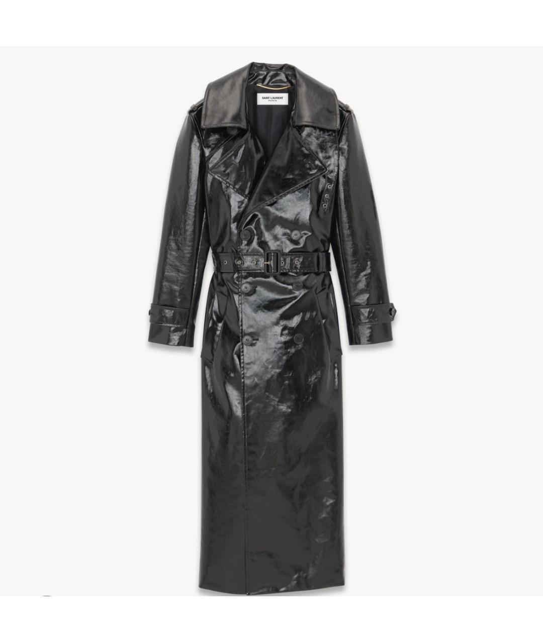 SAINT LAURENT Черный тренч/плащ, фото 8