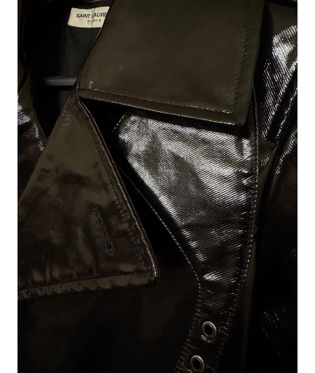 SAINT LAURENT Черный тренч/плащ, фото 6