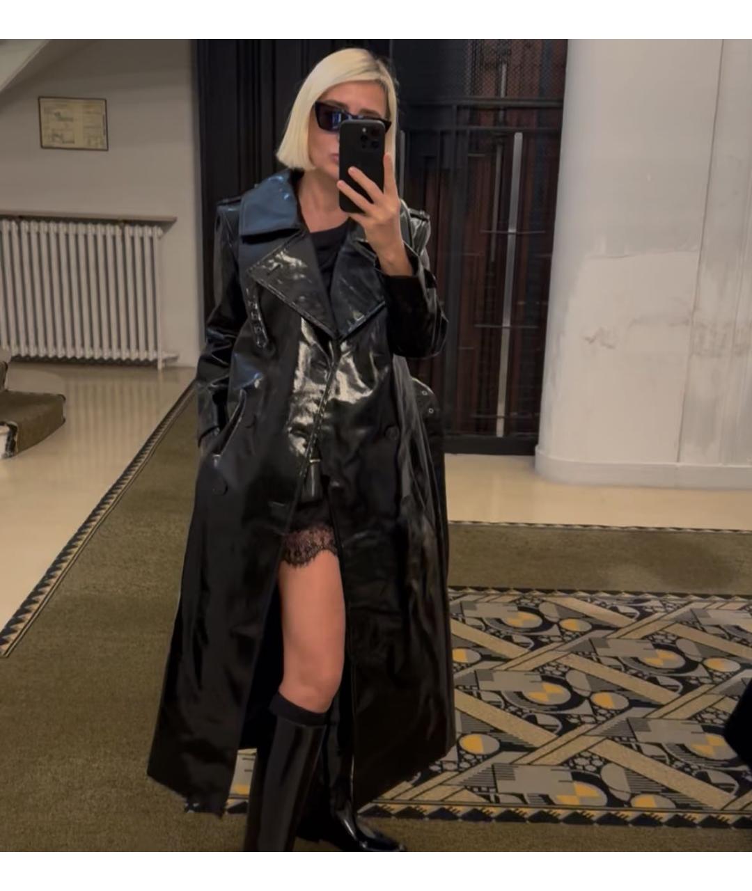 SAINT LAURENT Черный тренч/плащ, фото 4