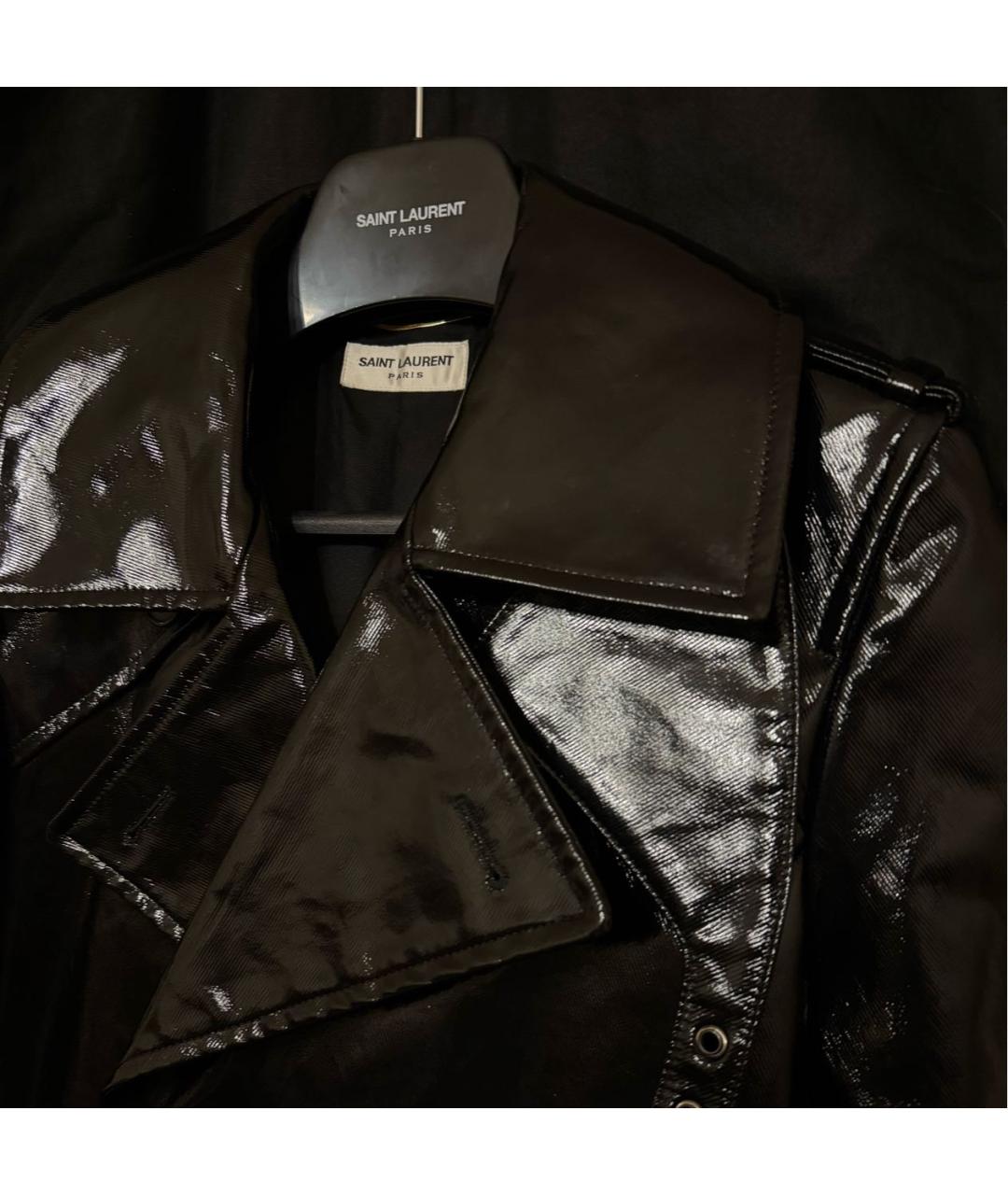 SAINT LAURENT Черный тренч/плащ, фото 7