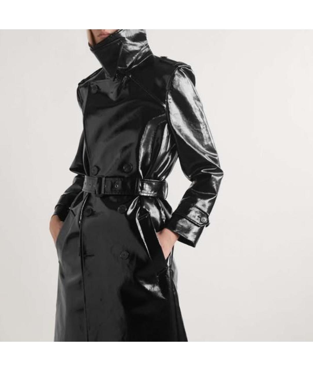 SAINT LAURENT Черный тренч/плащ, фото 2