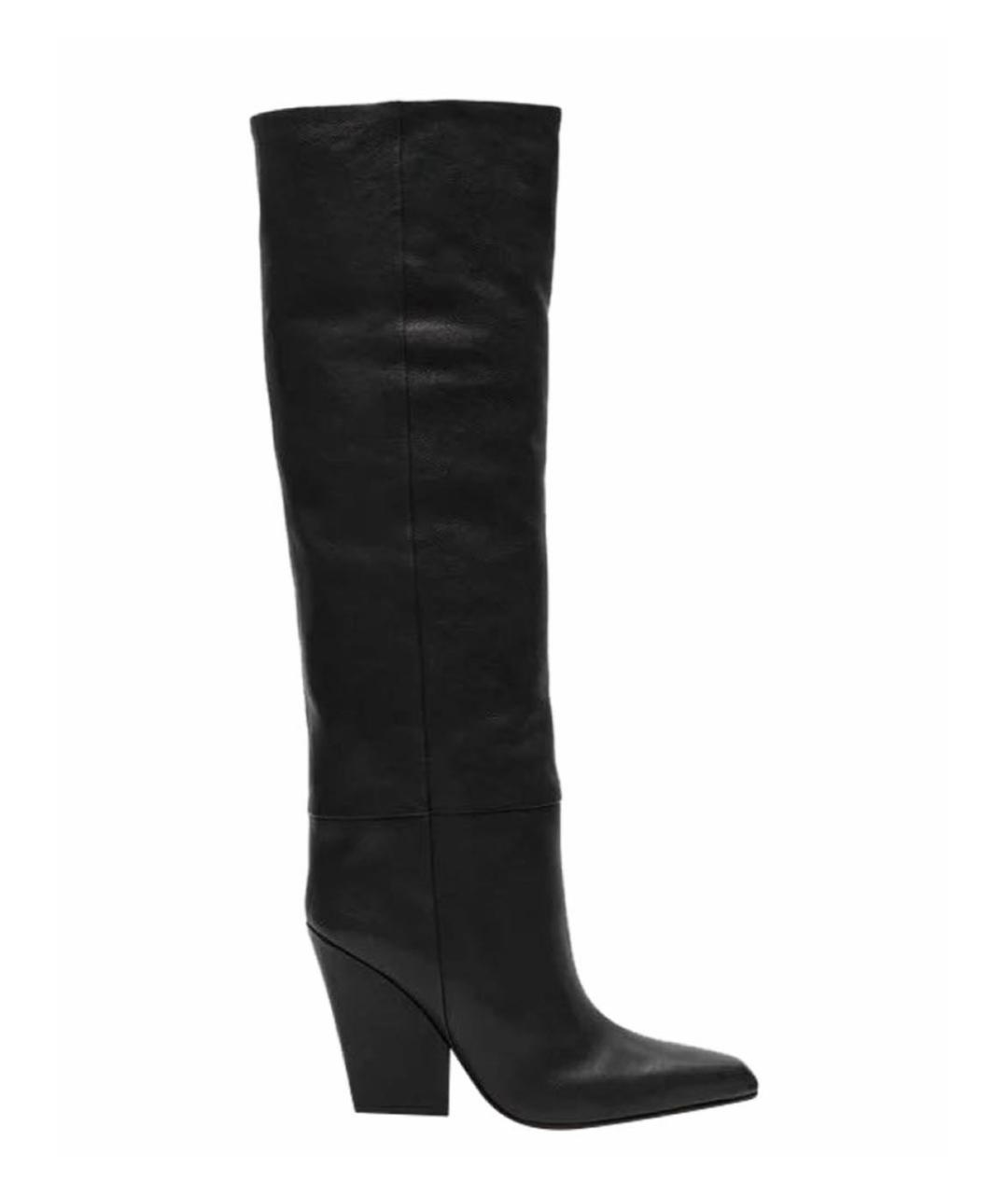 PARIS TEXAS Черные кожаные сапоги, фото 7