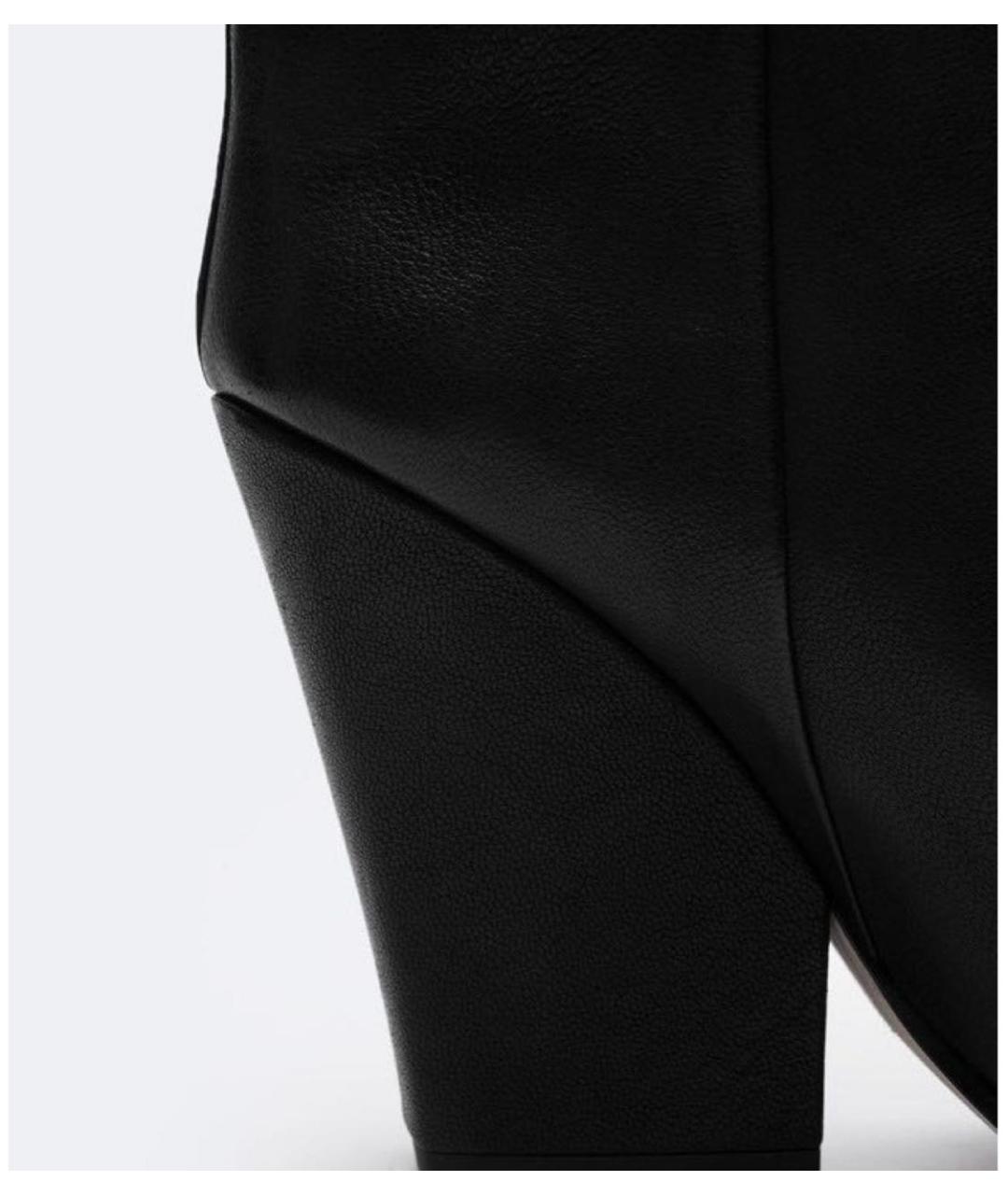 PARIS TEXAS Черные кожаные сапоги, фото 3