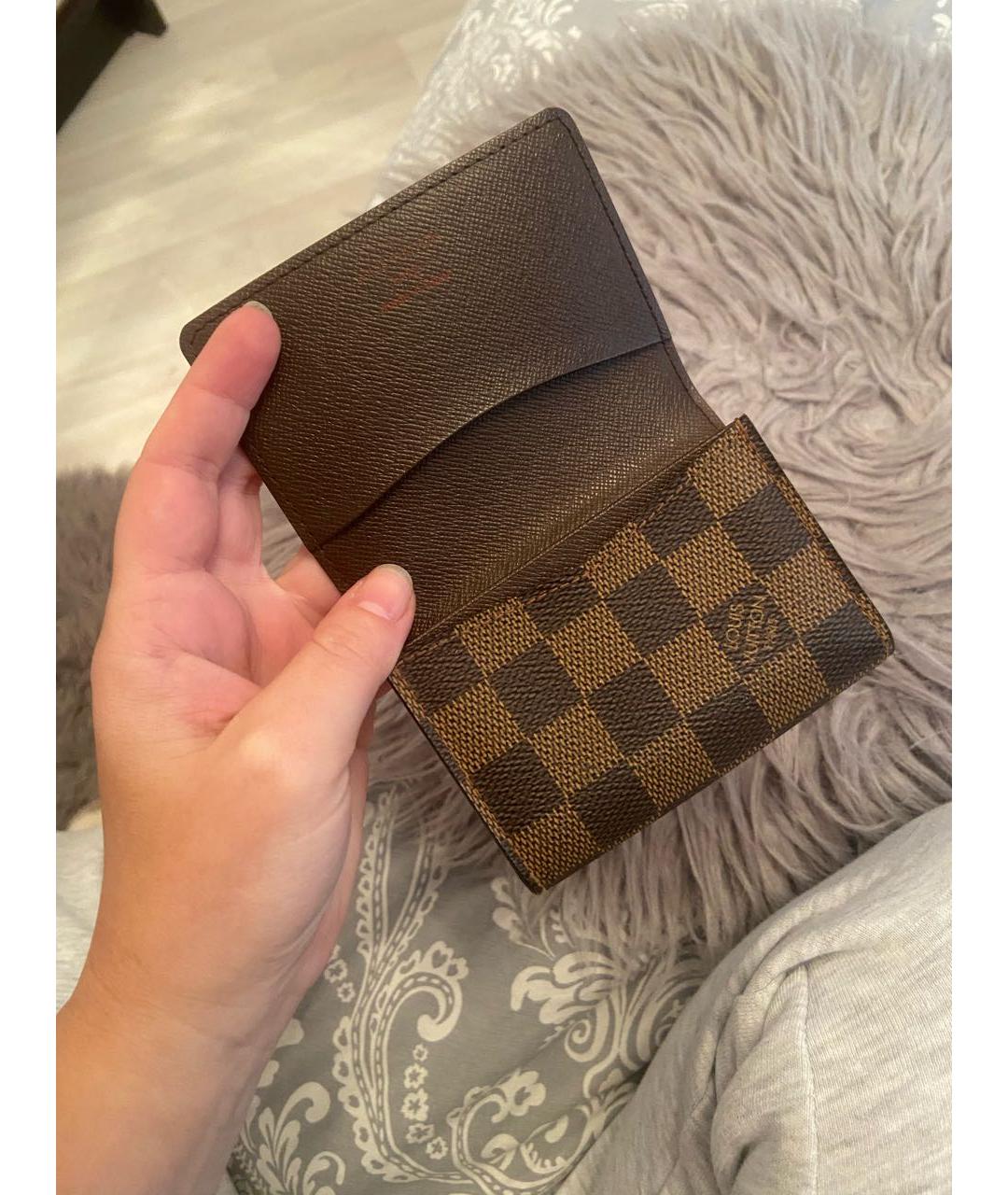 LOUIS VUITTON Коричневый кардхолдер, фото 4