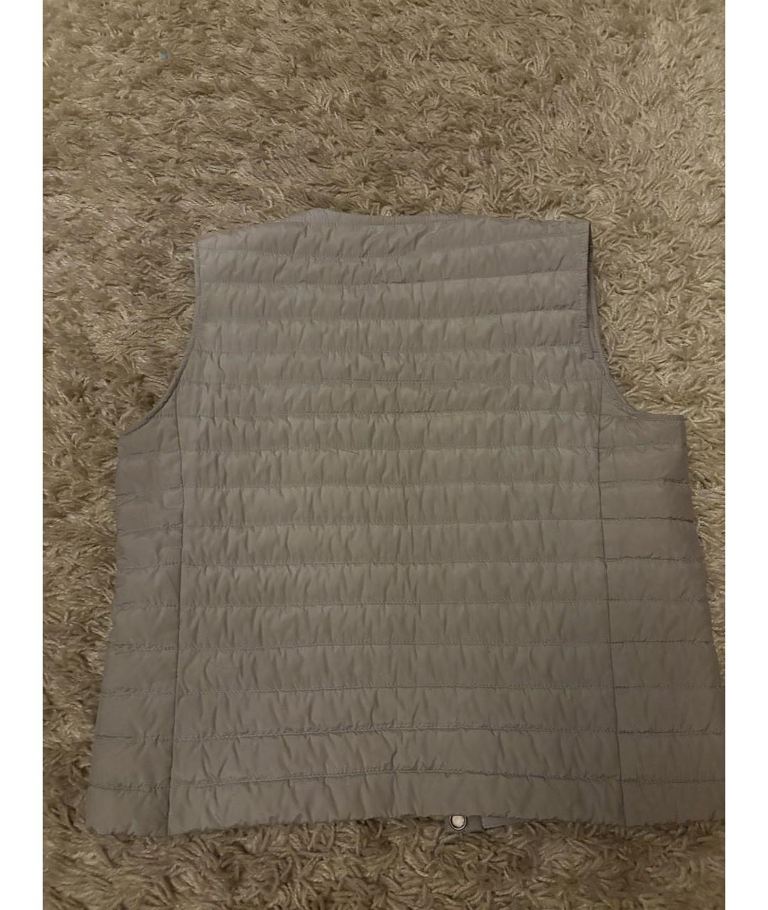 BRUNELLO CUCINELLI Бежевый шелковый жилет, фото 2