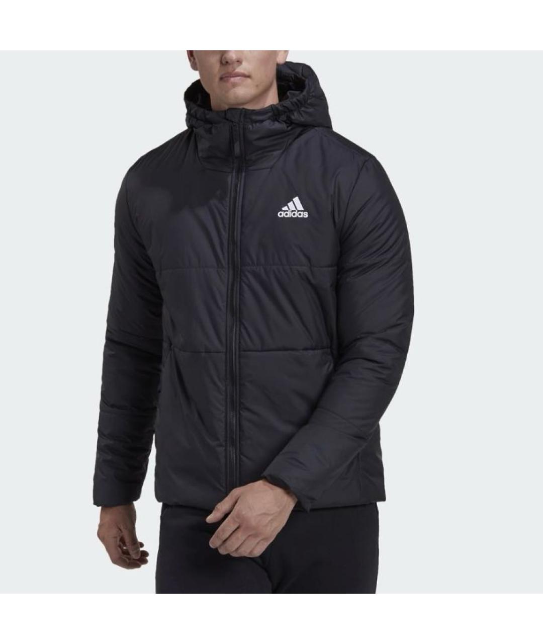 ADIDAS Черная полиэстеровая куртка, фото 2