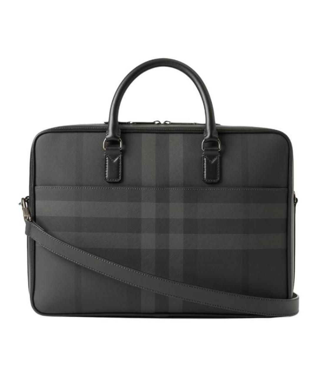 BURBERRY Антрацитовый портфель, фото 2