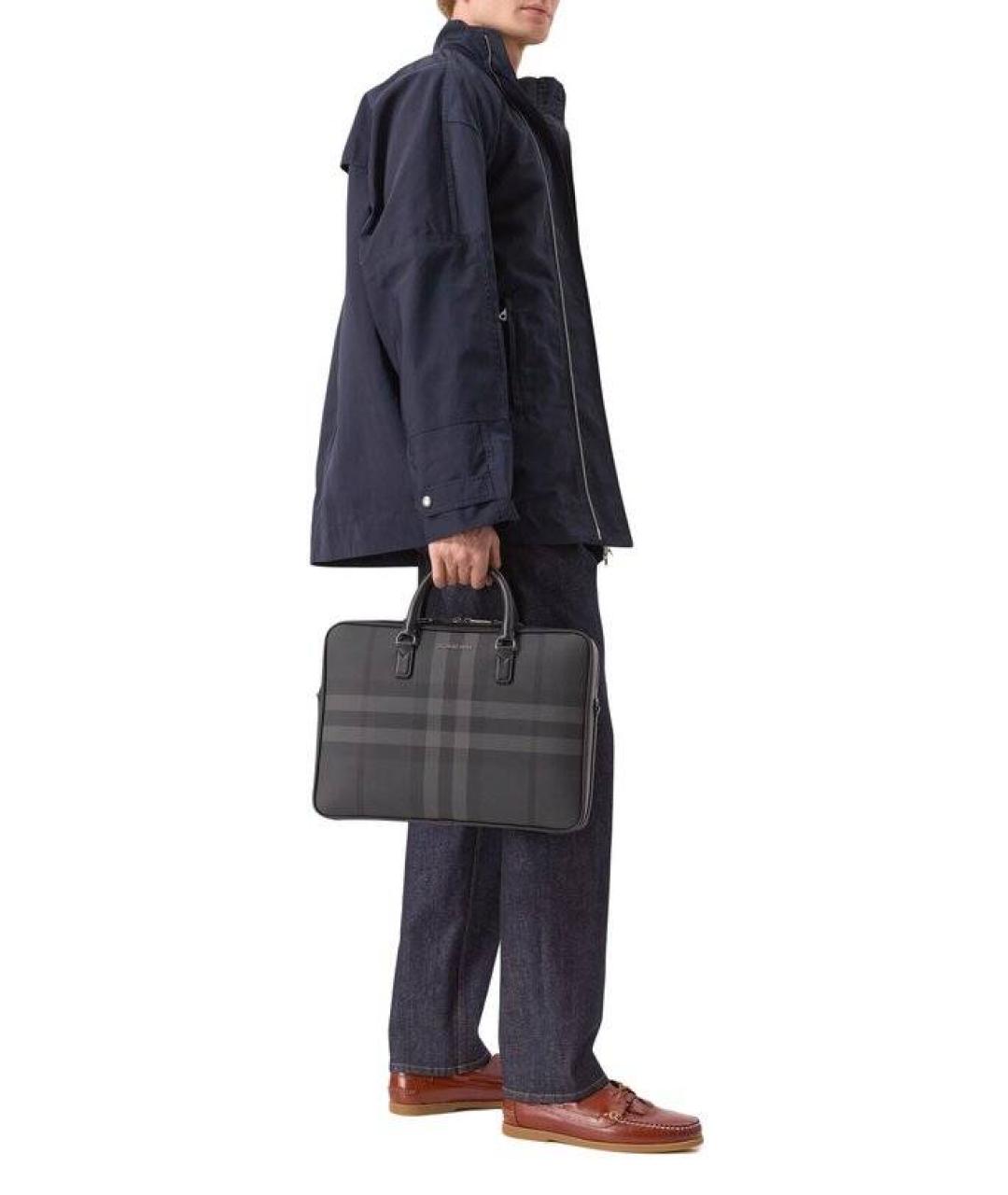 BURBERRY Антрацитовый портфель, фото 3