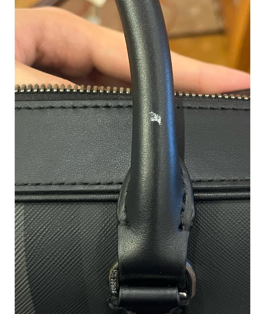 BURBERRY Антрацитовый портфель, фото 7