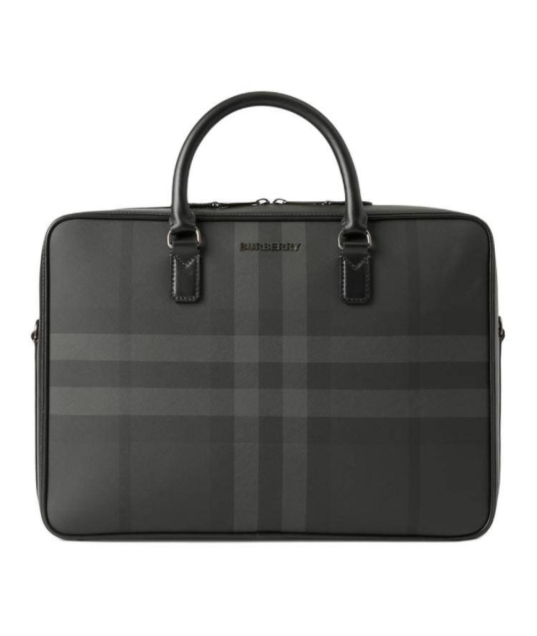 BURBERRY Антрацитовый портфель, фото 1