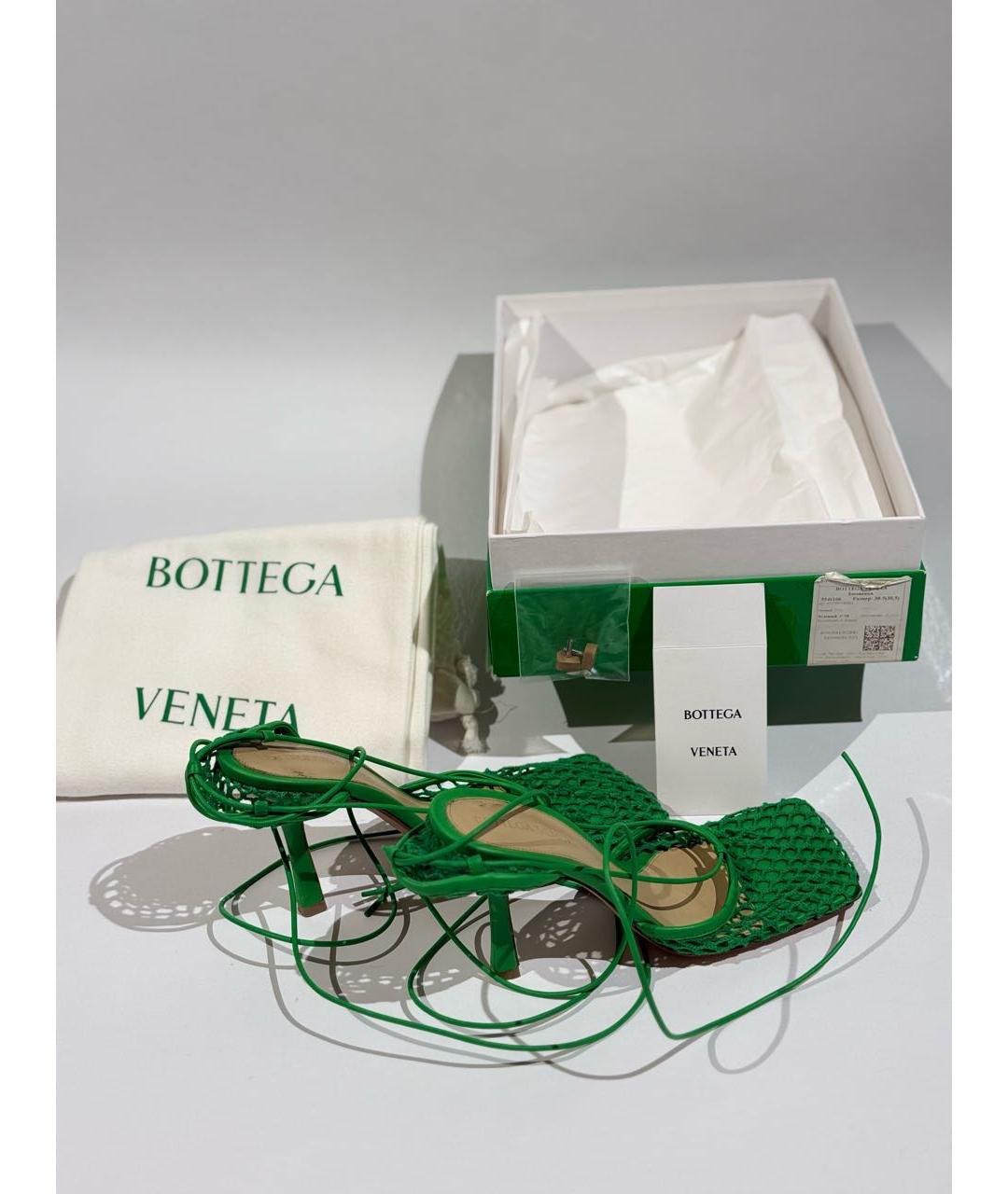 BOTTEGA VENETA Зеленые босоножки, фото 6