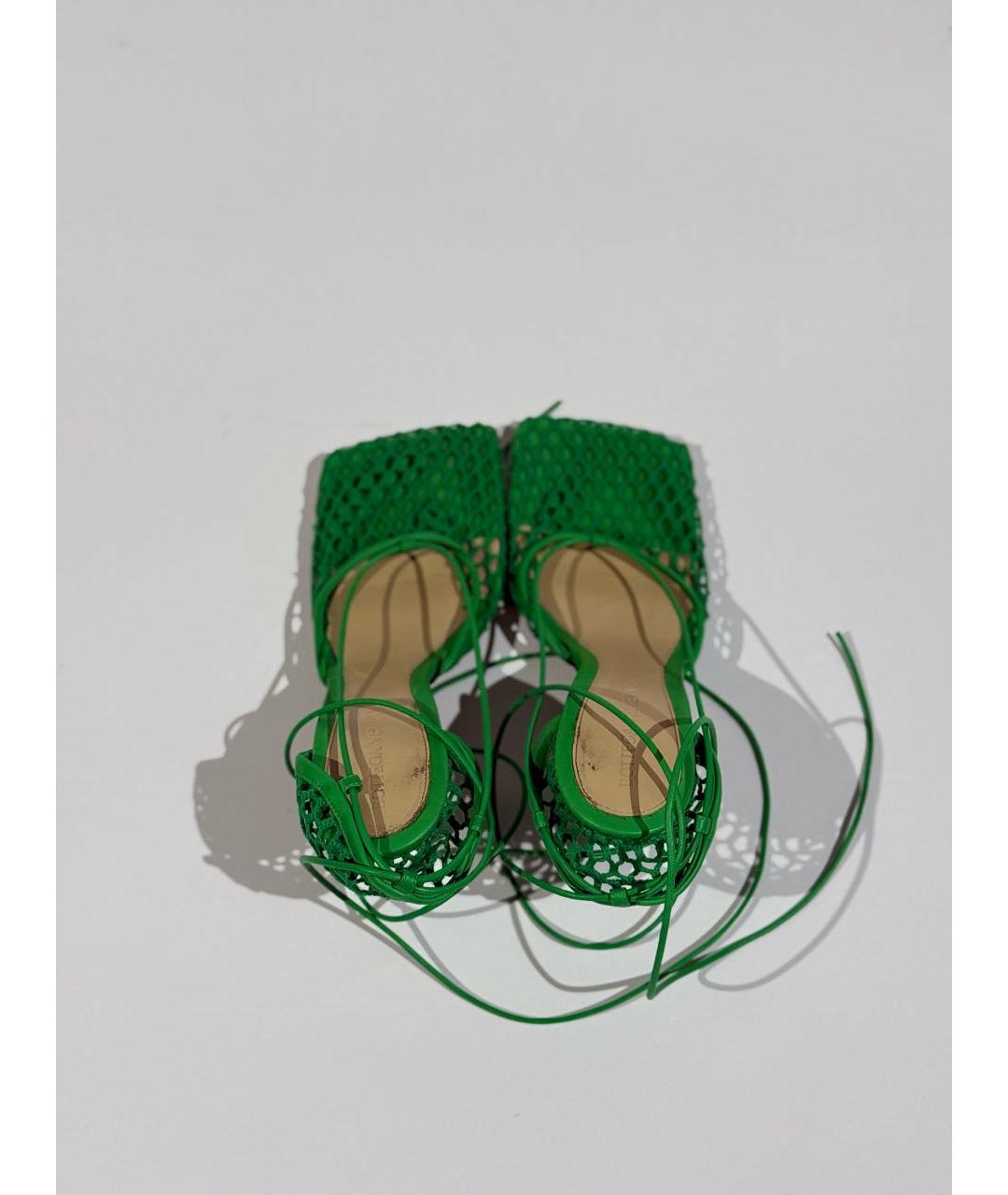 BOTTEGA VENETA Зеленые босоножки, фото 3