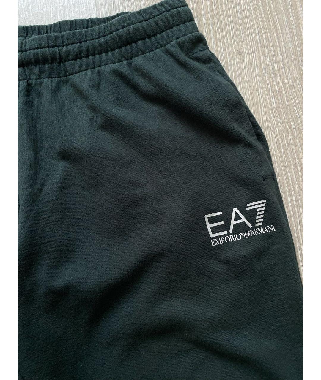 EA7 Зеленые хлопковые повседневные брюки, фото 4