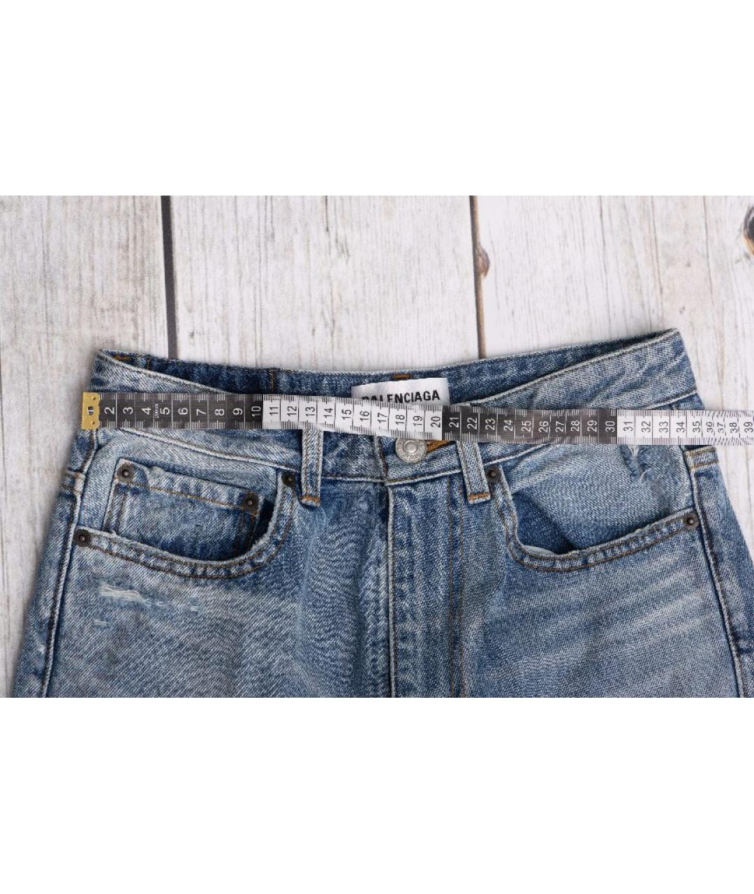 BALENCIAGA Голубые хлопковые джинсы слим, фото 7