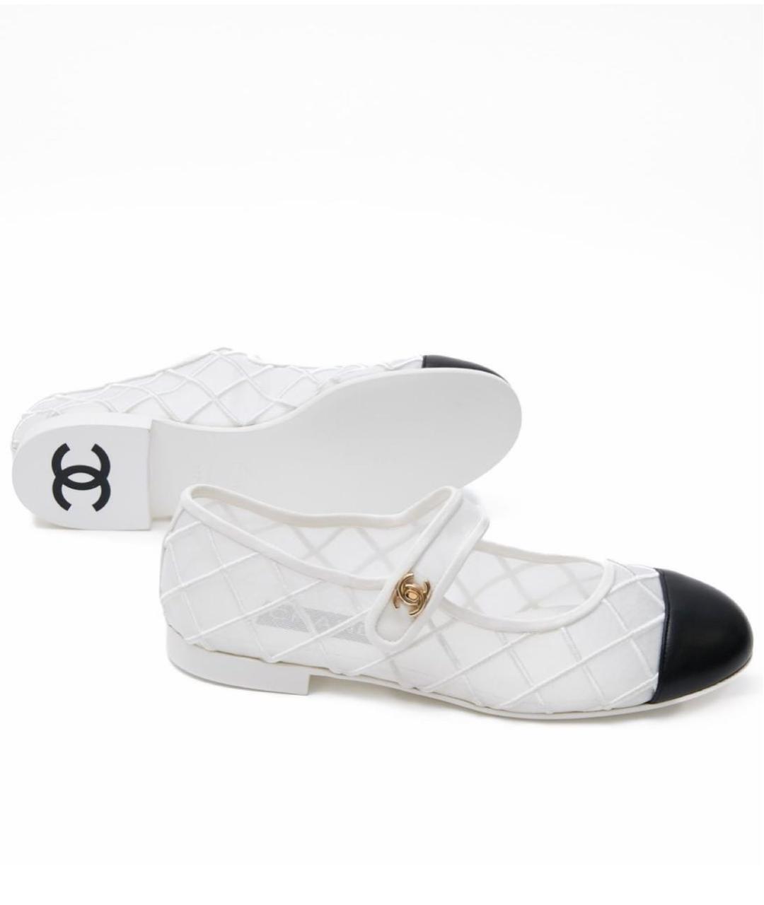 CHANEL Белые балетки, фото 4