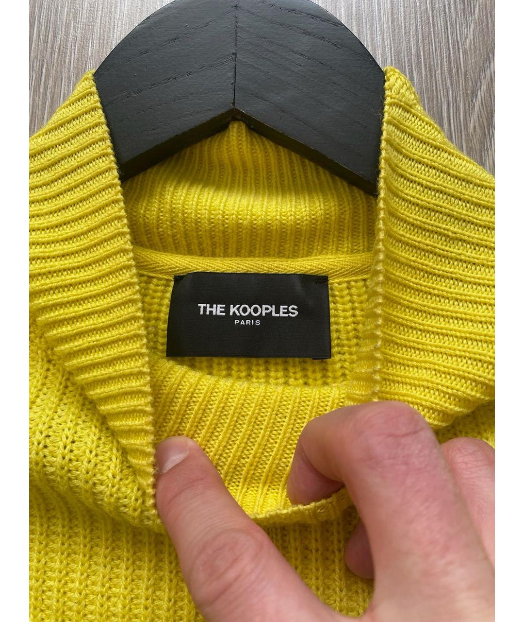 THE KOOPLES Желтый шерстяной джемпер / свитер, фото 3