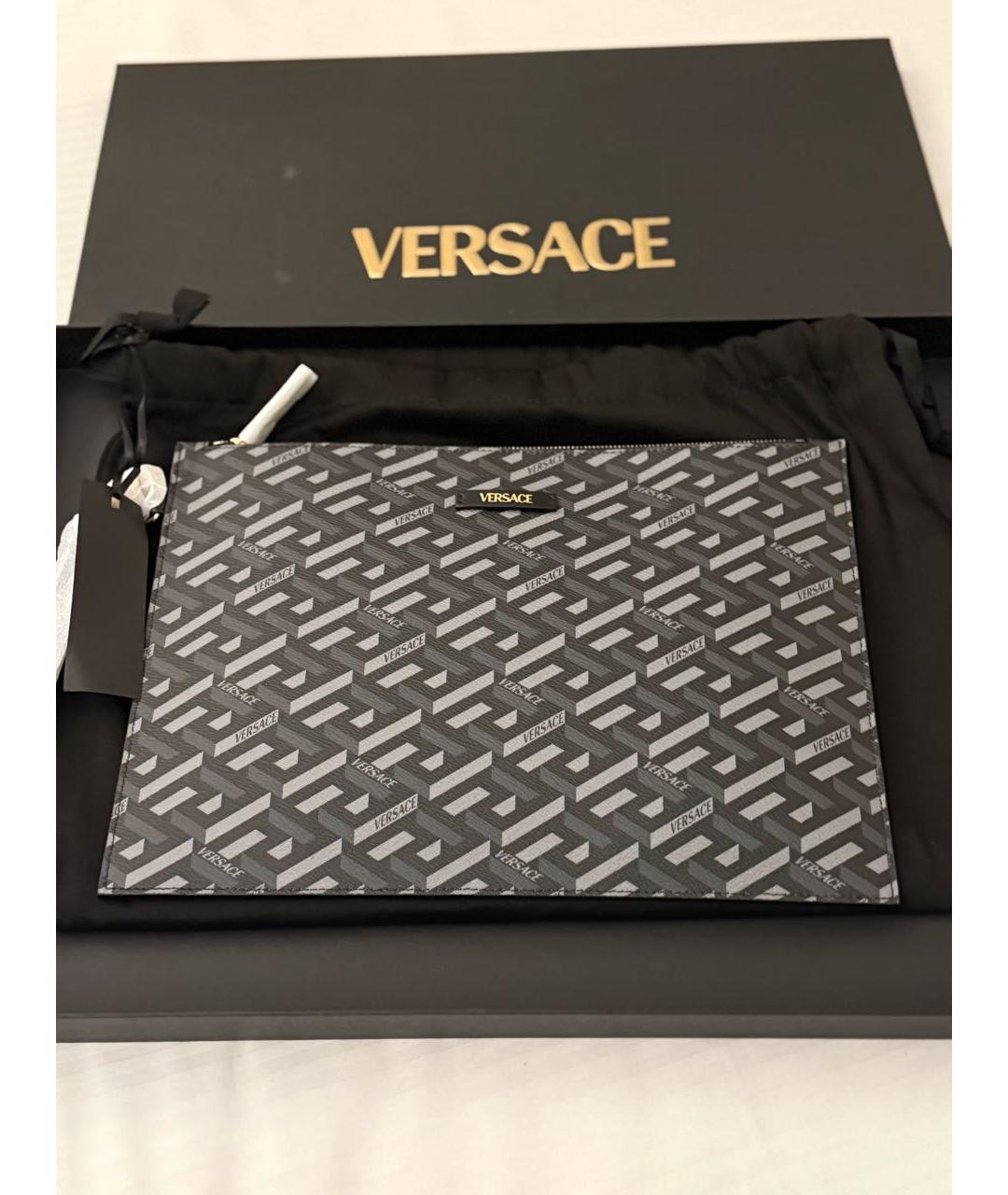 VERSACE Антрацитовая папка для документов, фото 6