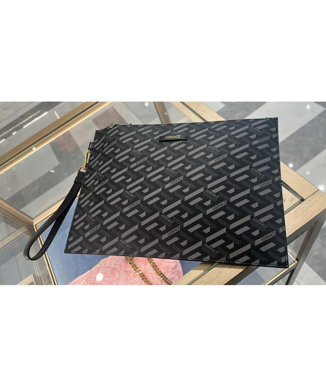 VERSACE Антрацитовая папка для документов, фото 2