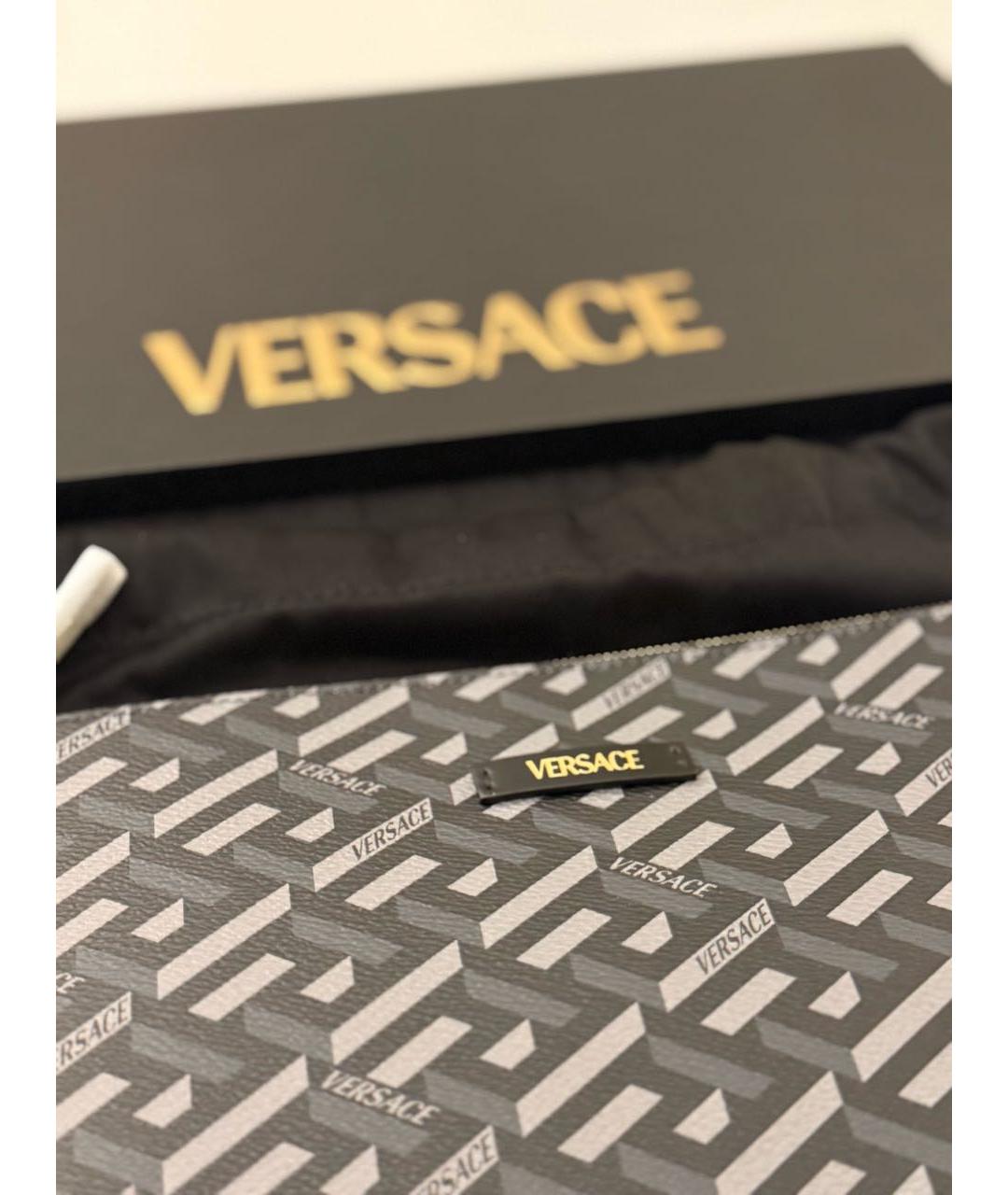 VERSACE Антрацитовая папка для документов, фото 7