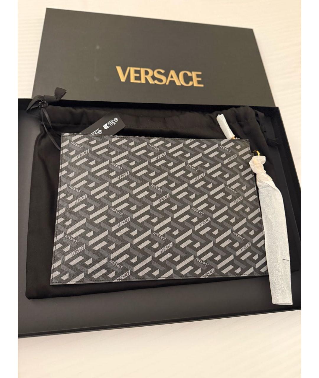 VERSACE Антрацитовая папка для документов, фото 8