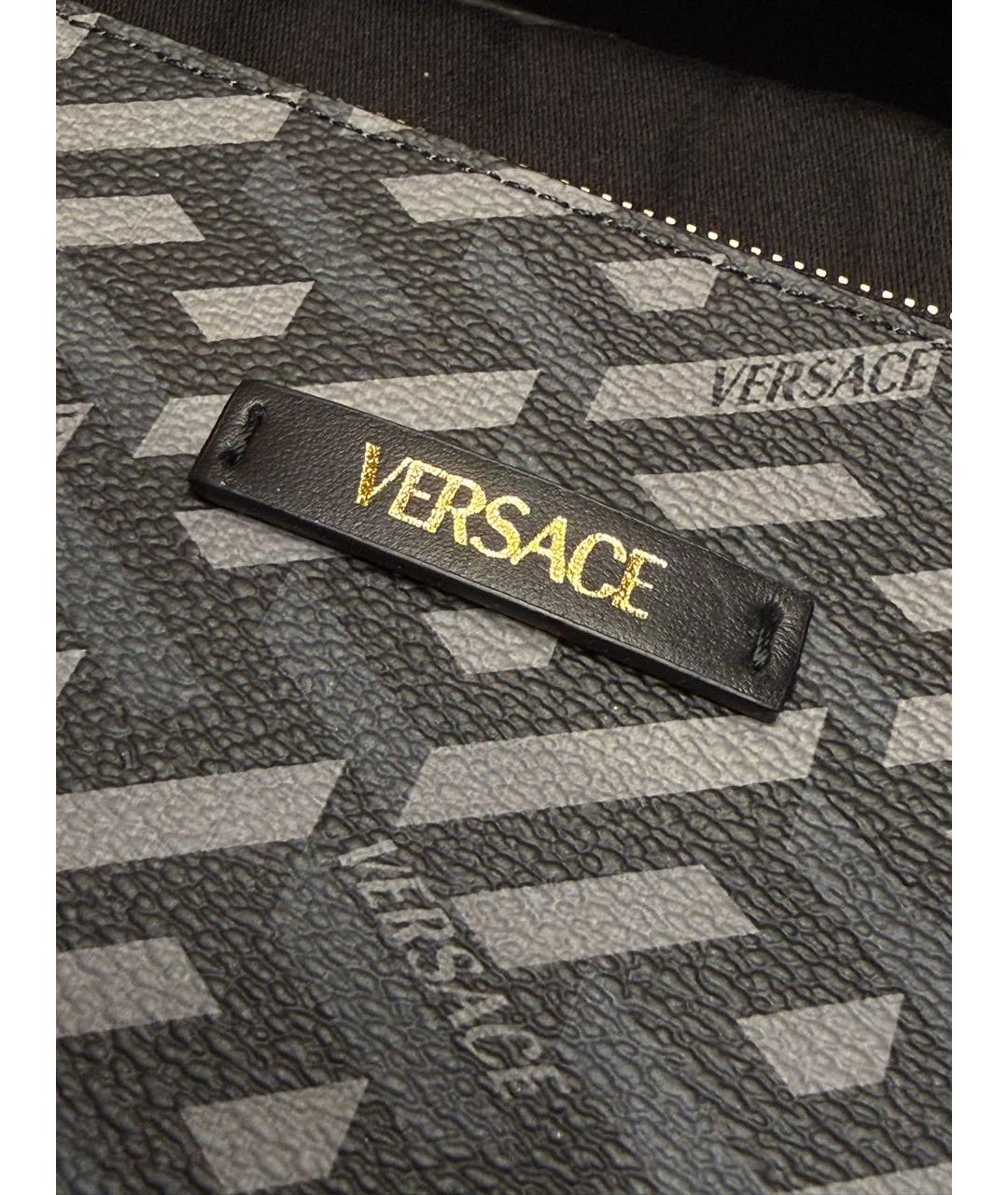 VERSACE Антрацитовая папка для документов, фото 4