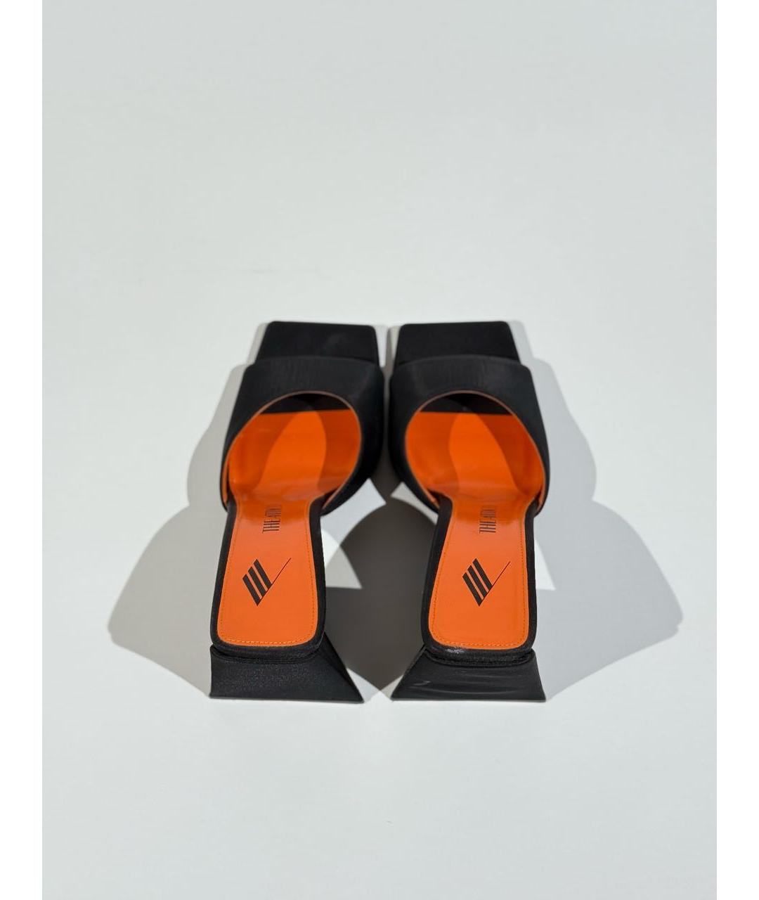 THE ATTICO Черные текстильные мюли, фото 3