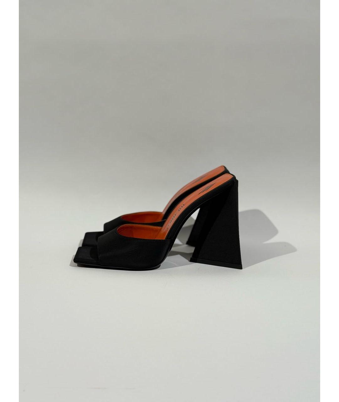 THE ATTICO Черные текстильные мюли, фото 7