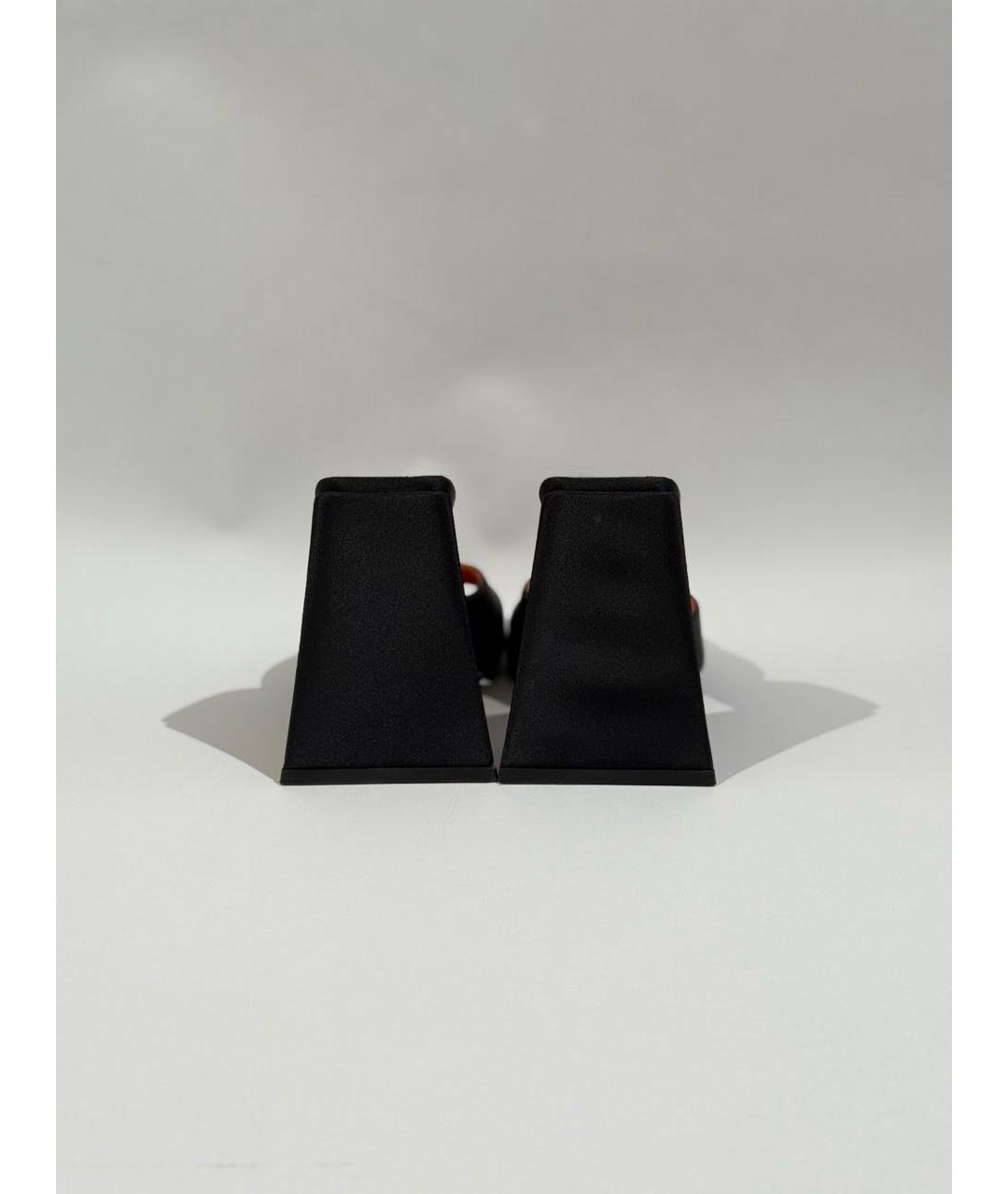 THE ATTICO Черные текстильные мюли, фото 4