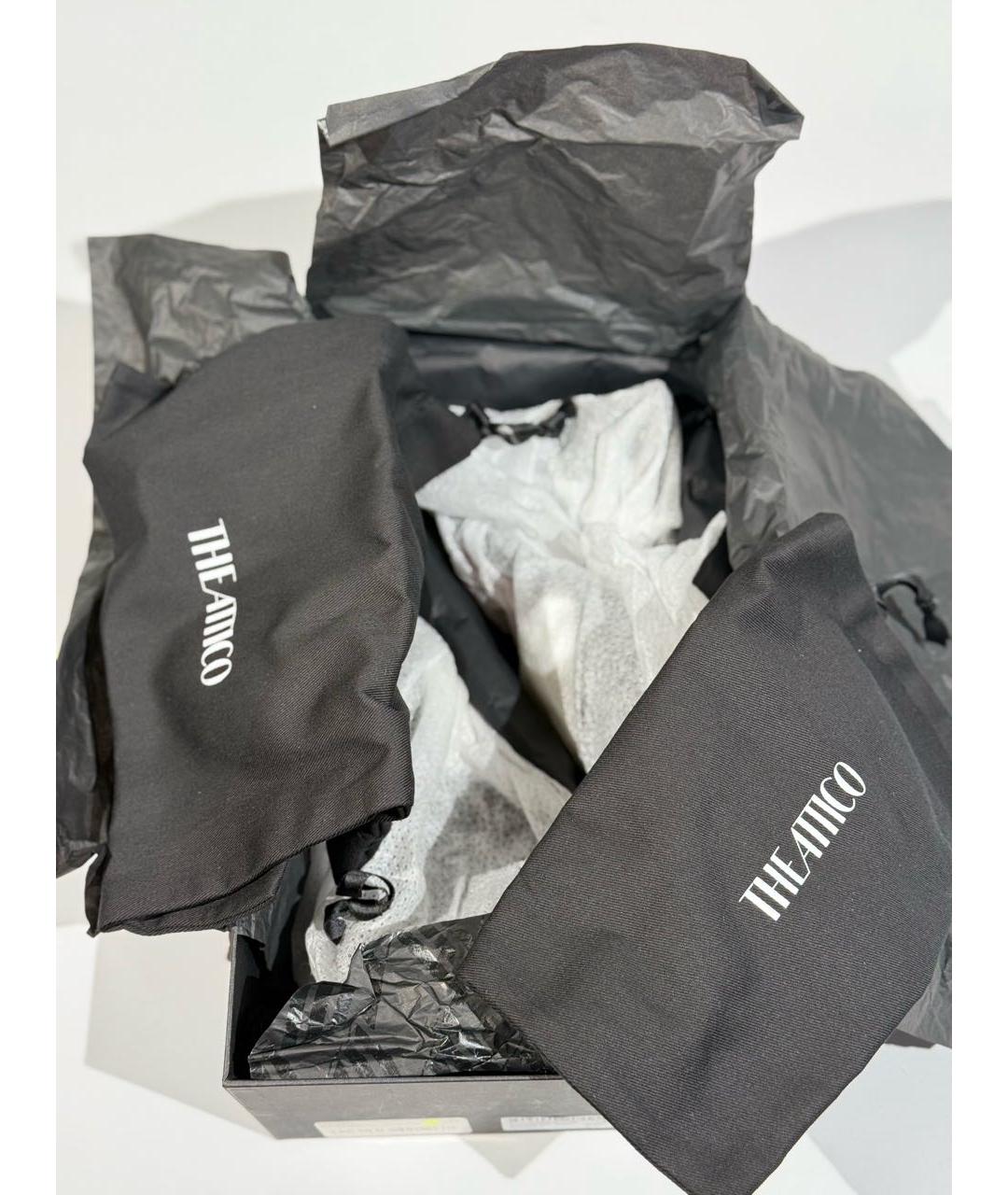 THE ATTICO Черные текстильные мюли, фото 6