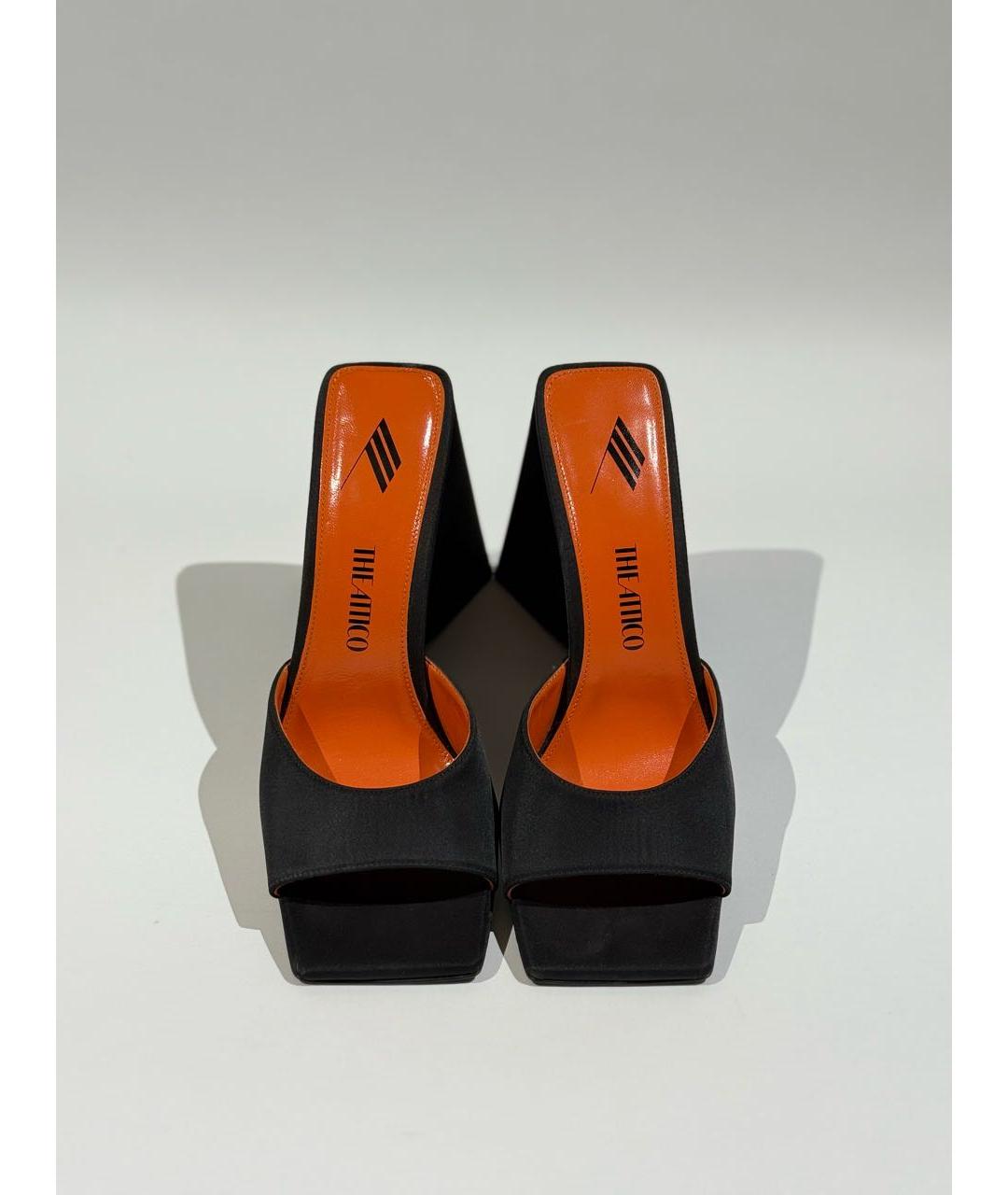 THE ATTICO Черные текстильные мюли, фото 2