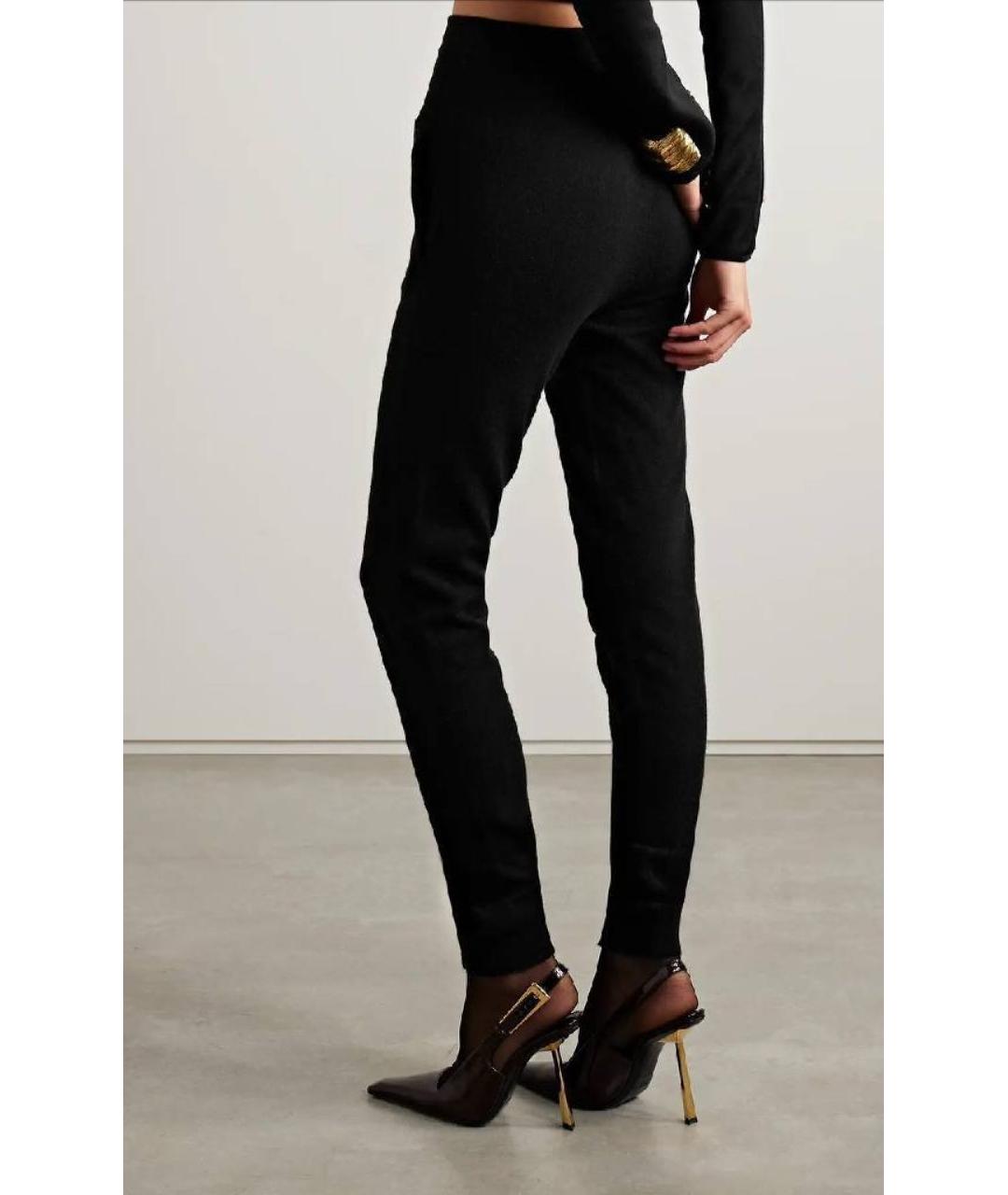 SAINT LAURENT Черные кашемировые леггинсы и велосипедки, фото 5